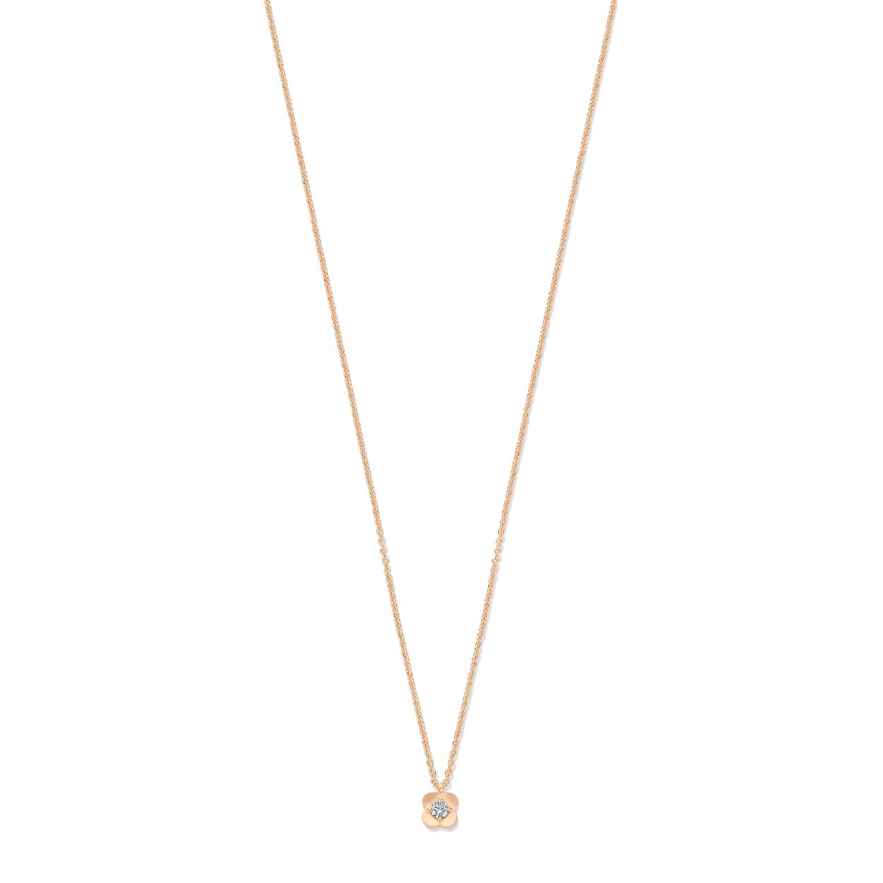 Femme Adorée geelgouden matte hanger gezet met D7pt