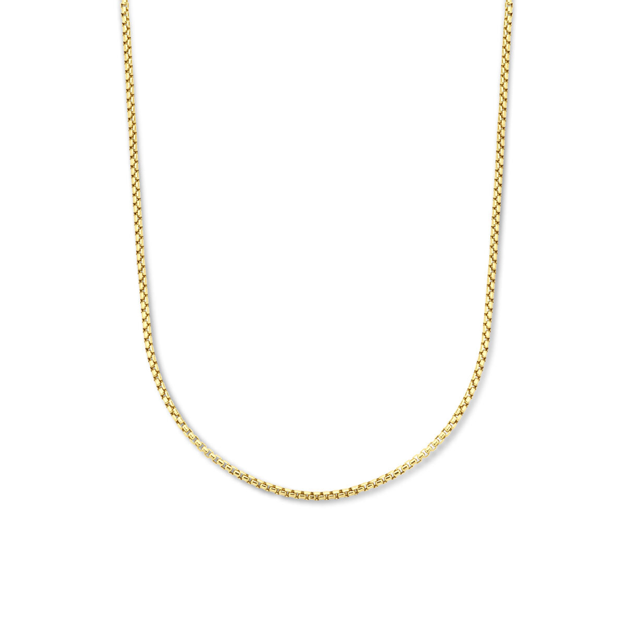 Venetiaans rond 1.8 mm 45cm, goud met een kern van zilver