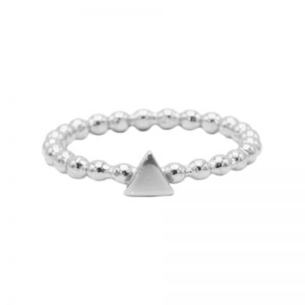 Ring Dots Triangle Silver