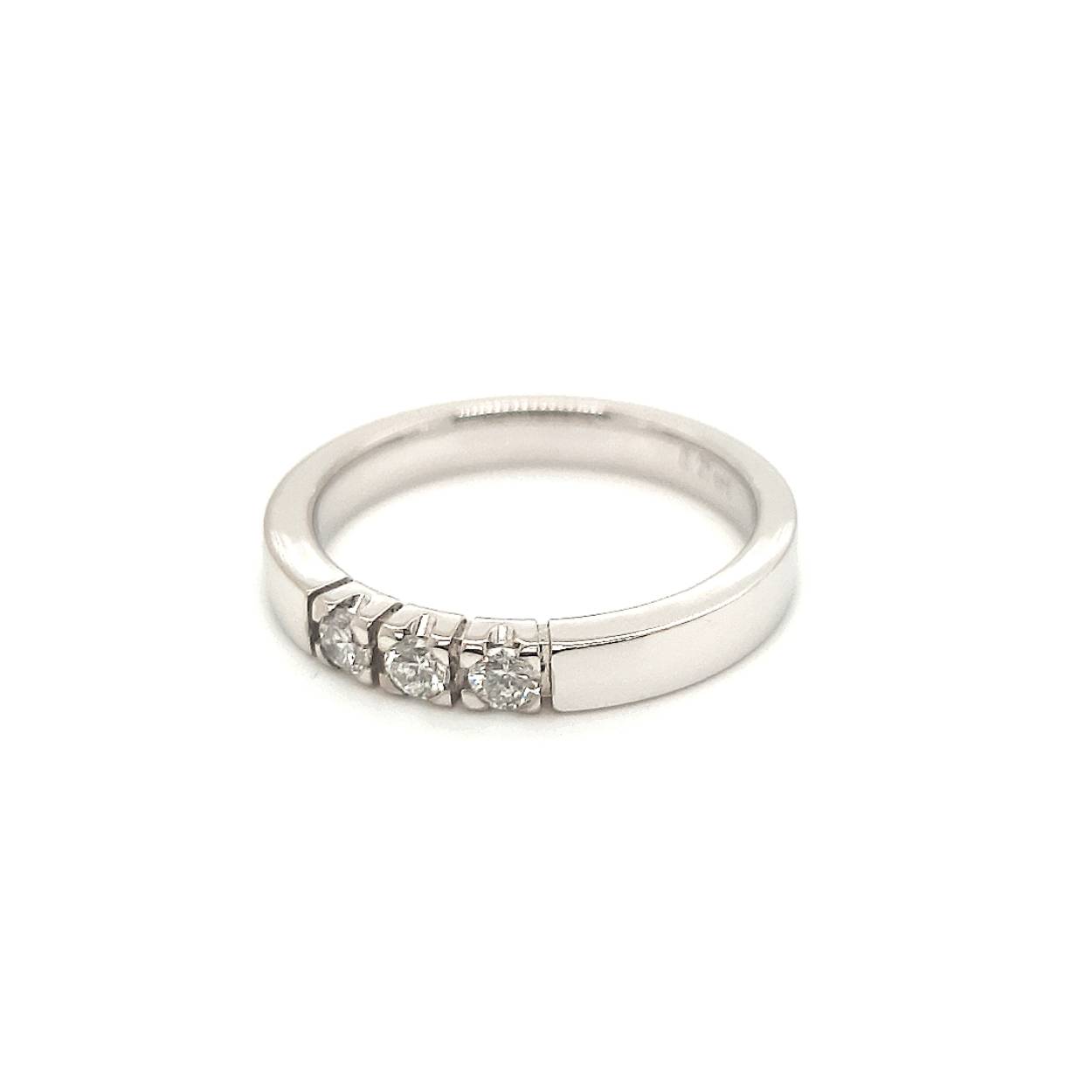 ALLER SPANNINGA MEMOIRE RING MET 3-0.07CRT BRILJANT
