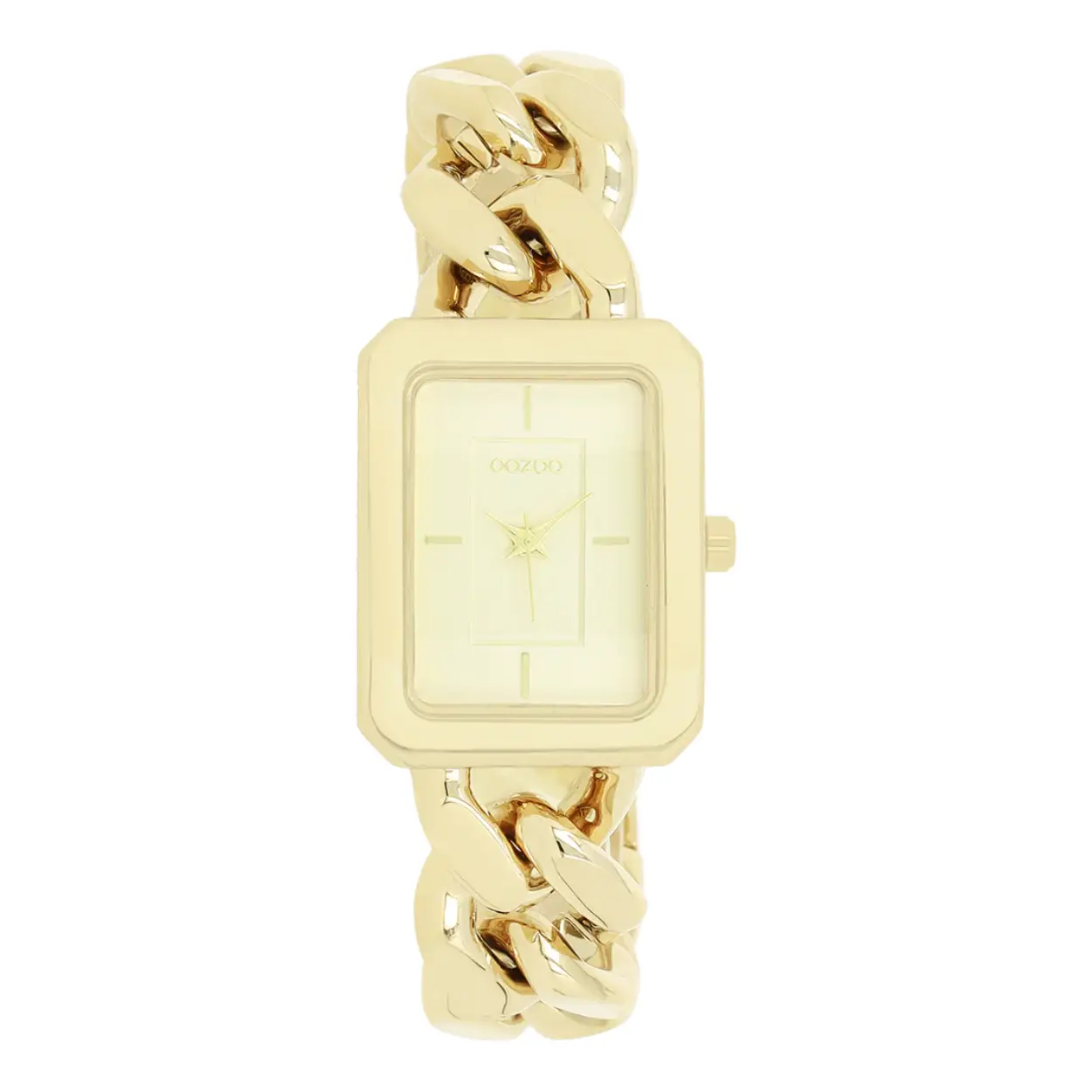 Goudkleurige OOZOO horloge met goudkleurige schakelarmband - C11273