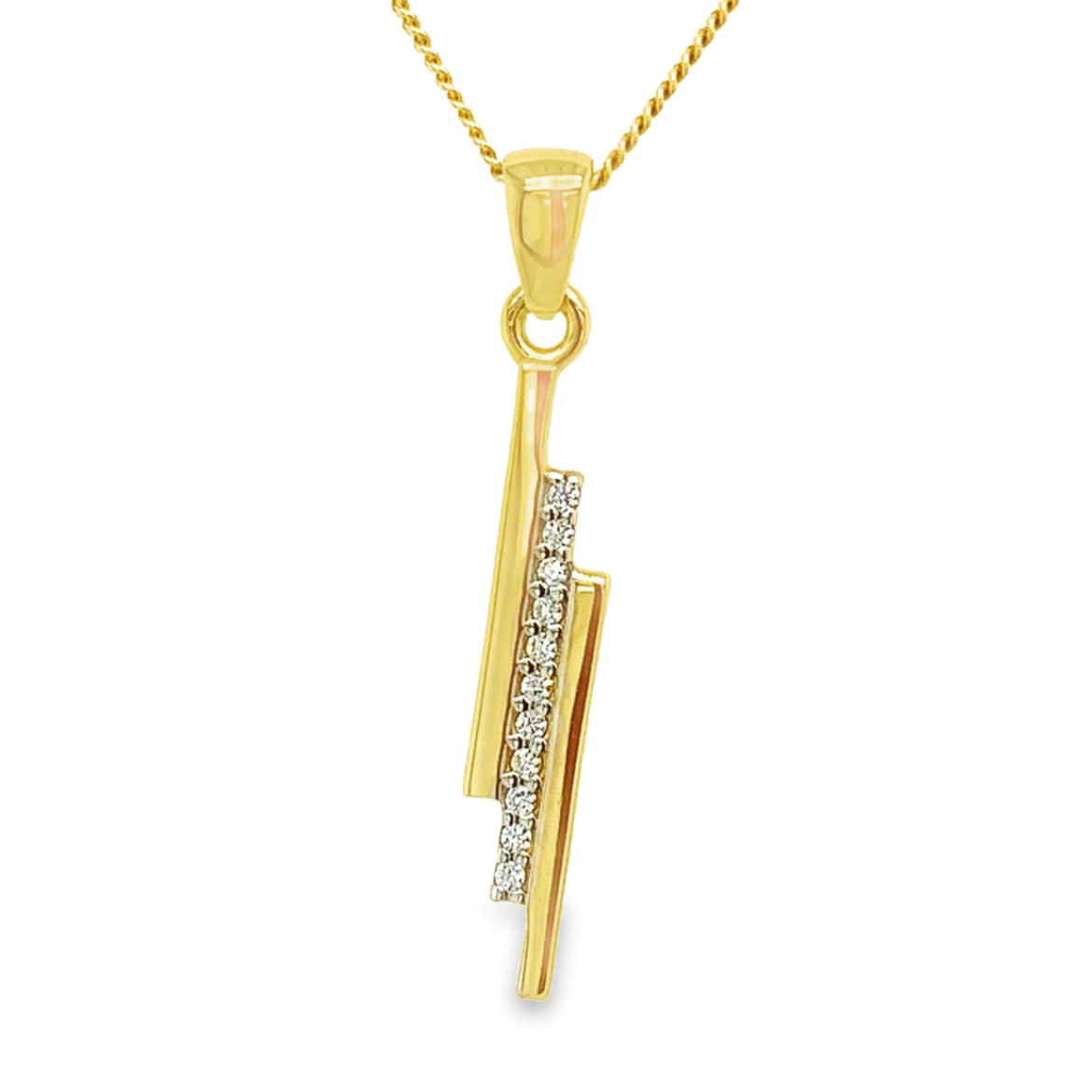 Geelgouden hanger met Zirkonia