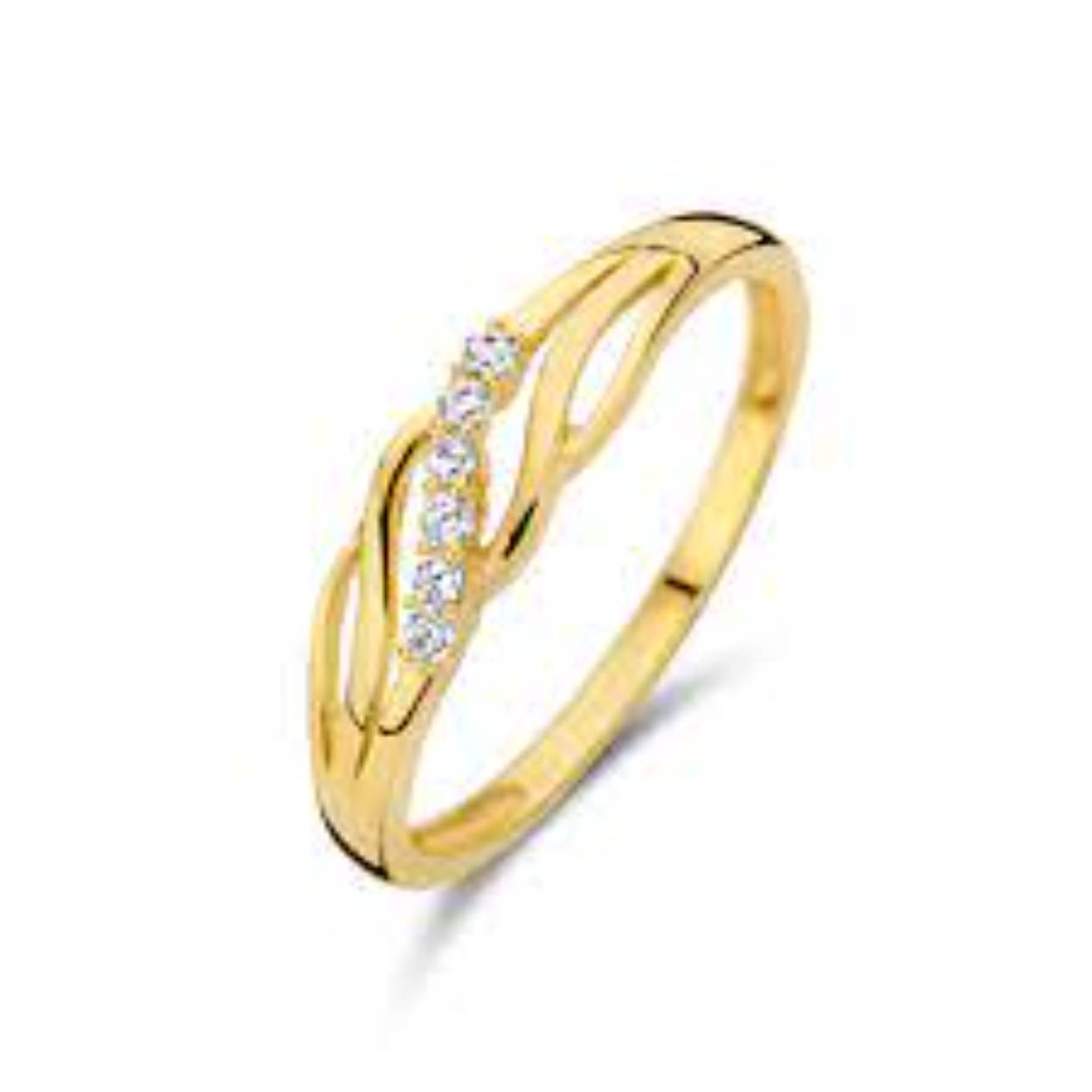 Joy & Julia gouden ring met zirkonia