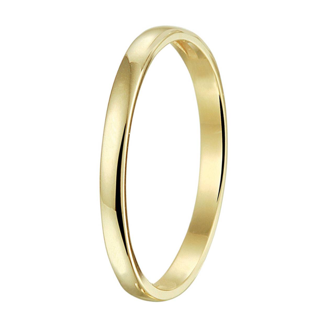 Stijlvolle geelgouden aanschuifring met een poli afwerking. Tip: Combineer deze ring met andere aanschuifringen voor een subtiele en elegante look.