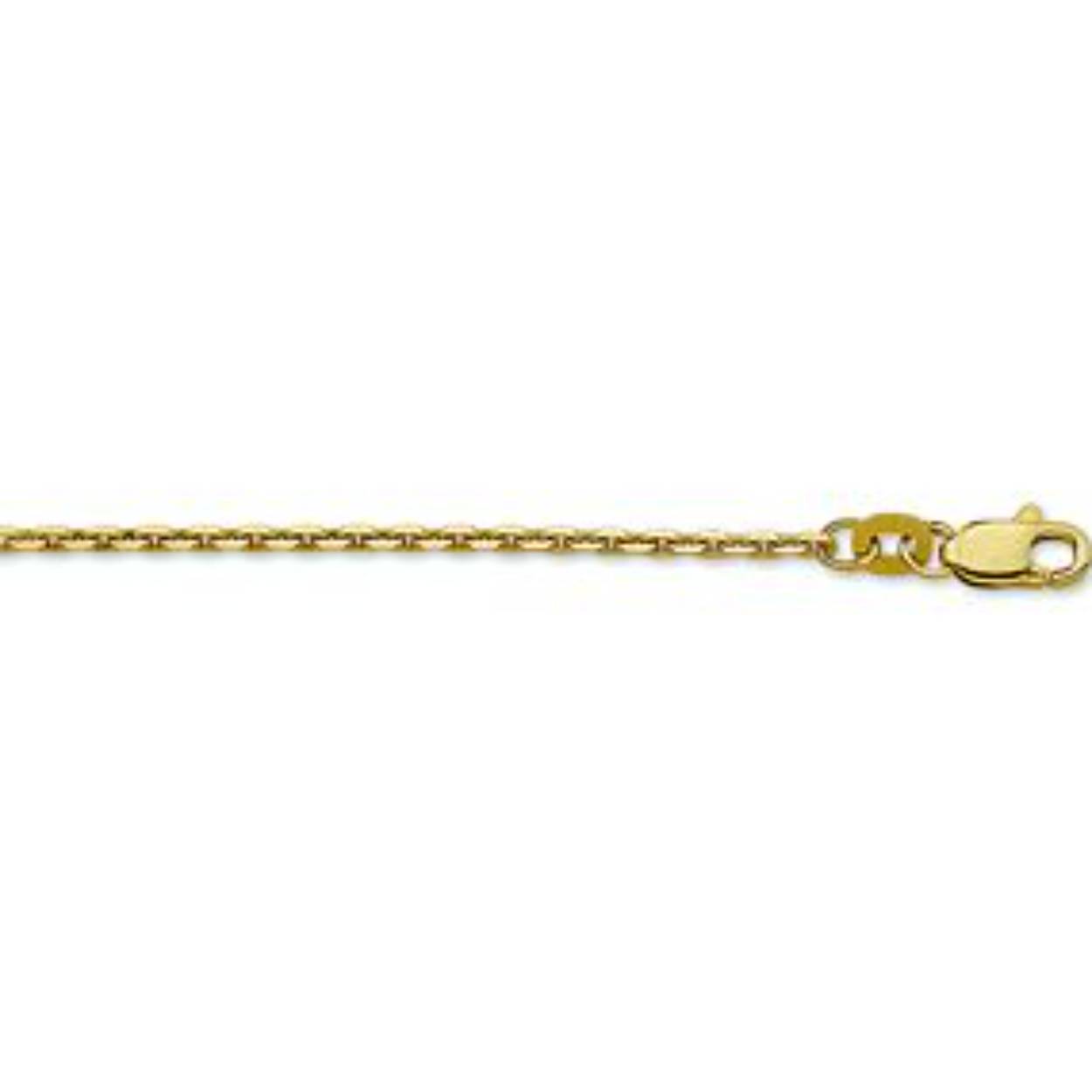 14k geelgoud geslepen anker collier op 42 cm lengte