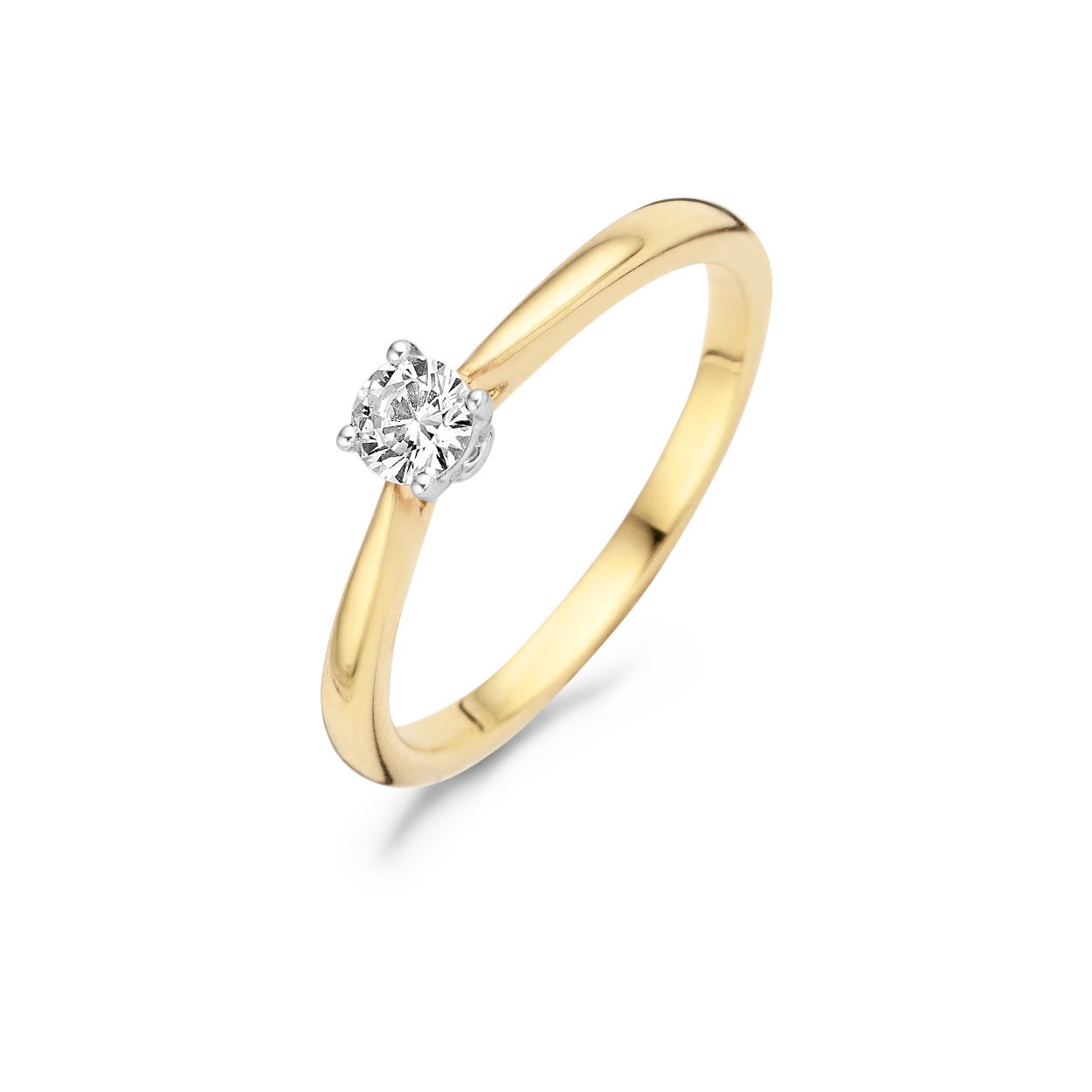 Blush - 14kt geelgouden damesring bezet met zirconia - 1187BZI/56