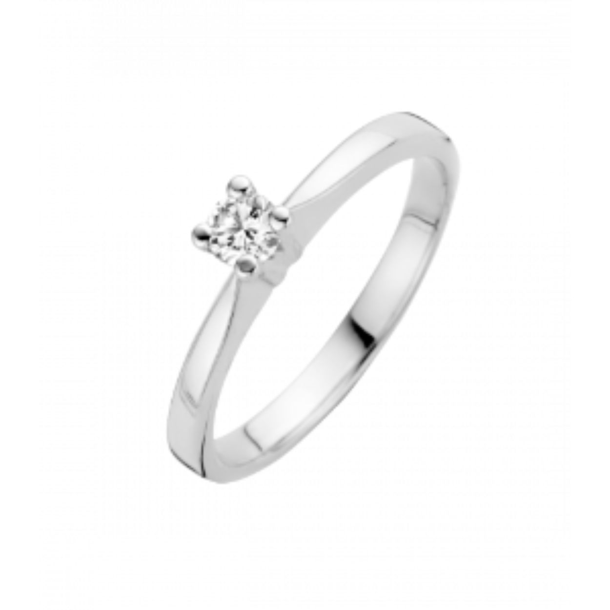 757241005 WITGOUDEN SOLITAIR RING MODEL ETERNAL MET 0.05CT G/VS DIAMANT
