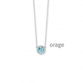 AN034 Ketting 925 rh cz (V/14)
Zilveren collier met hanger
Hanger met zirkonium en topaas