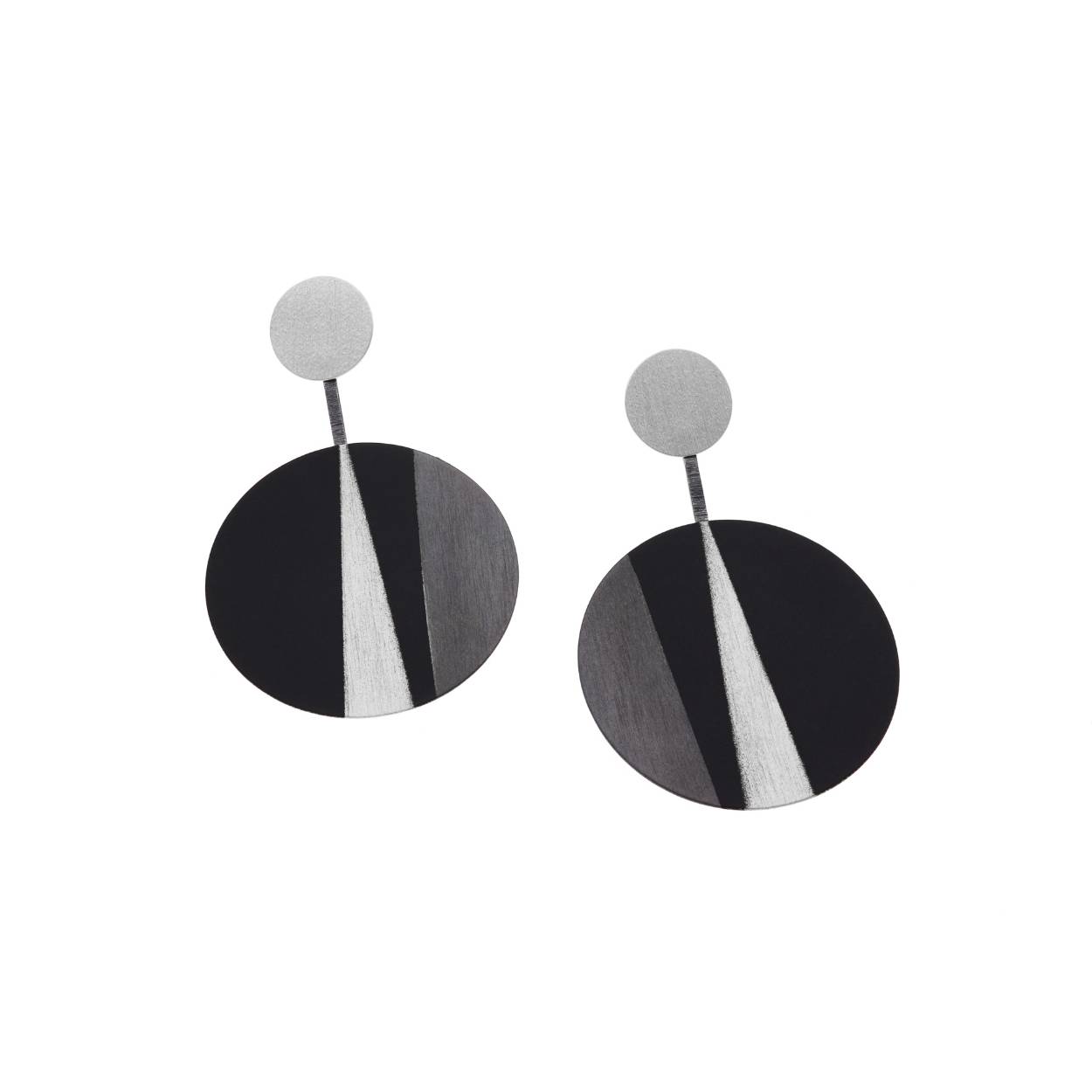 deco echo zilveren oorhangers geometrisch