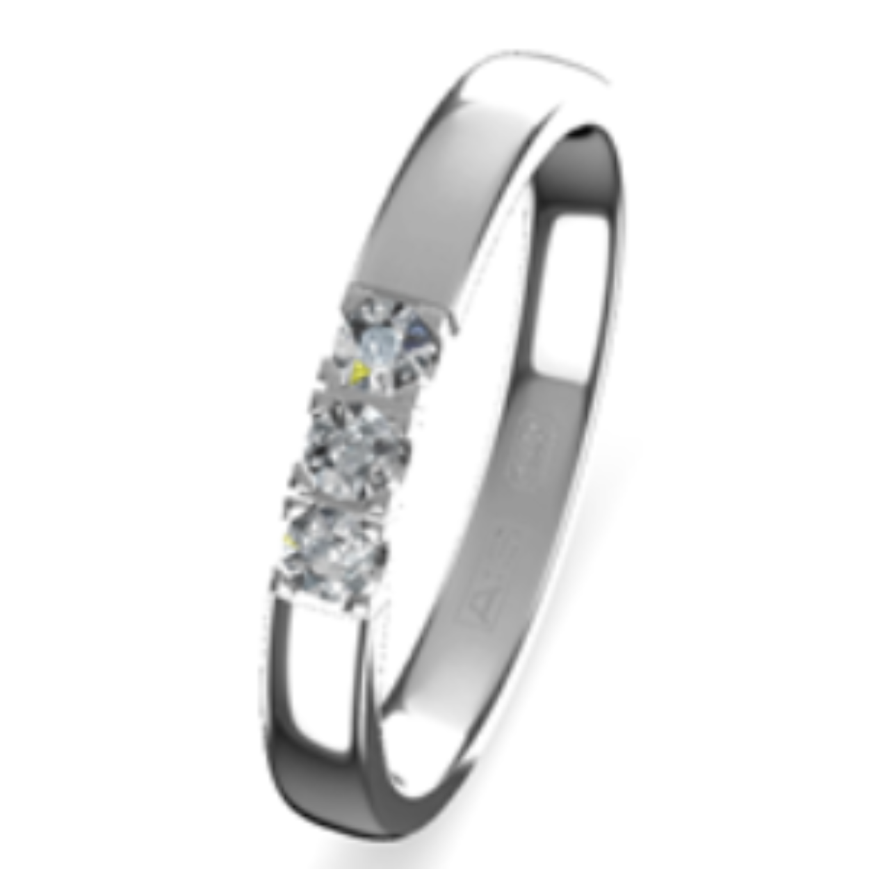 Zie jij jezelf al rondlopen met deze mooie witgouden memoirering van Aller Spanninga? Deze uitvoering is door onze diamantzetters voorzien van drie briljanten van 0,05 ct.