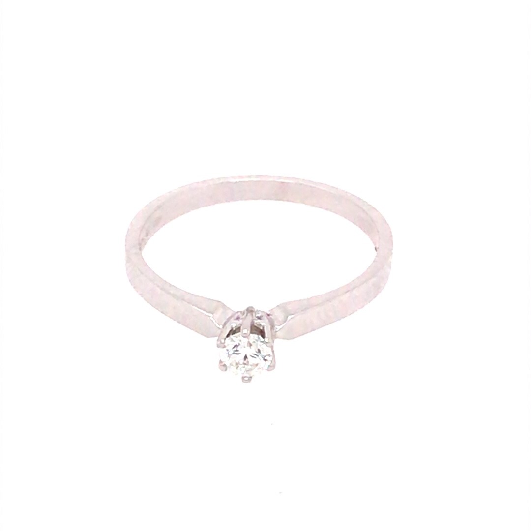 Eclat 14 krt. bicolorgouden solitair ring met 0.18ct diamant