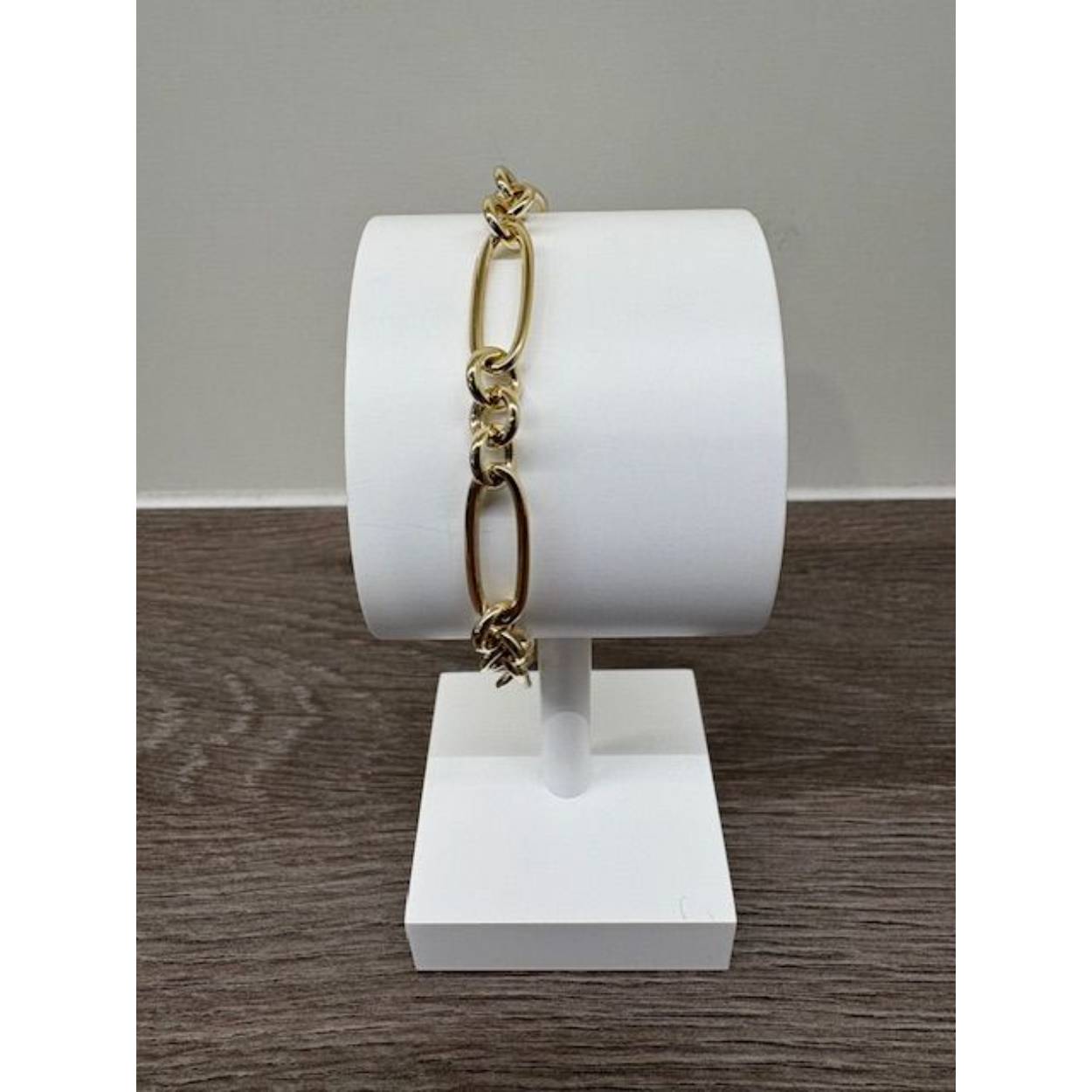 Gouden fantasie schakel armband 