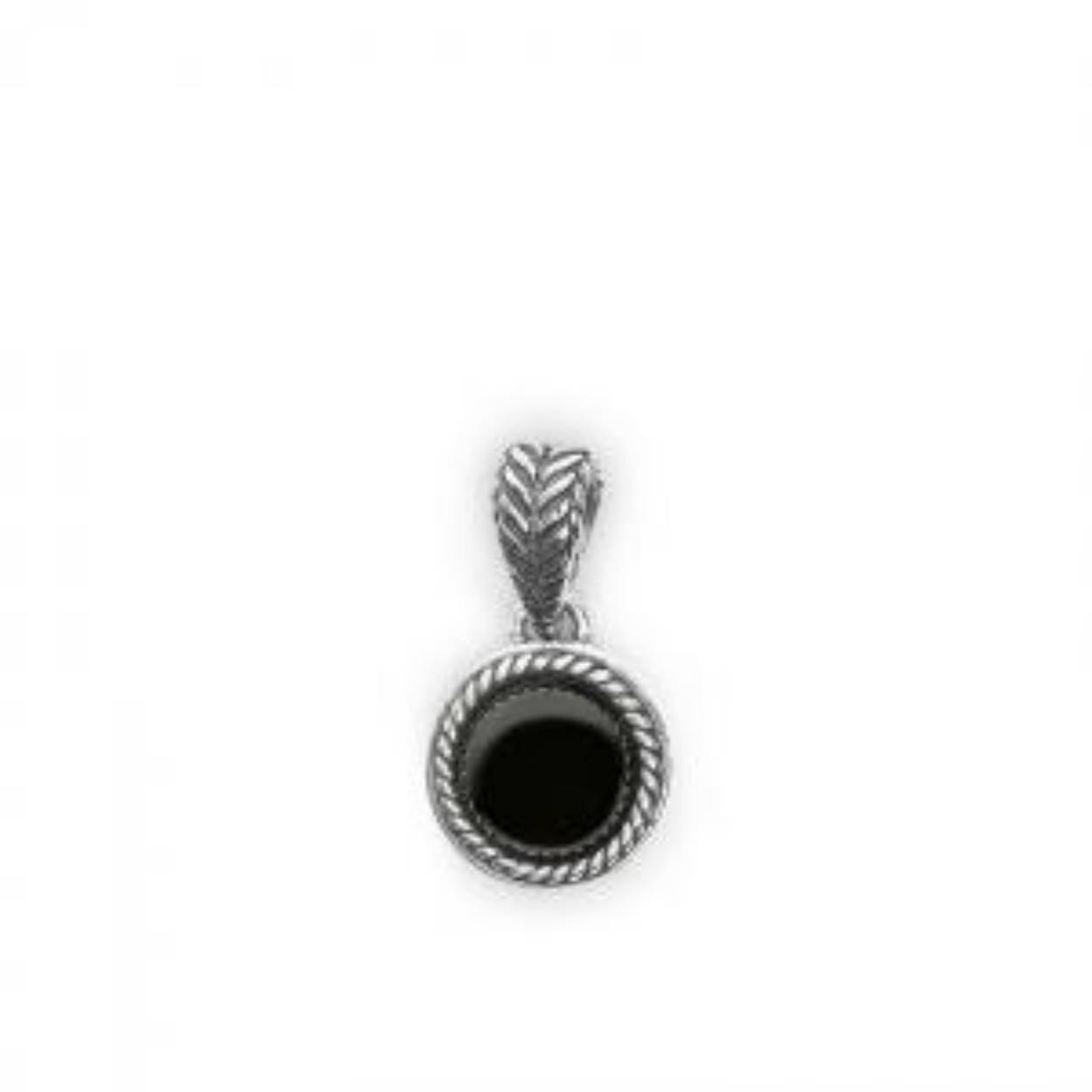 Silk zilveren hanger met onyx
