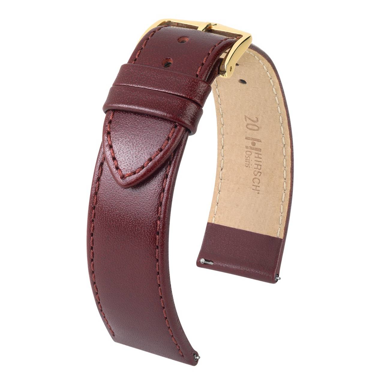 HIRSCH OSIRIS M BURGUNDY SHINY CALF 14/12MM