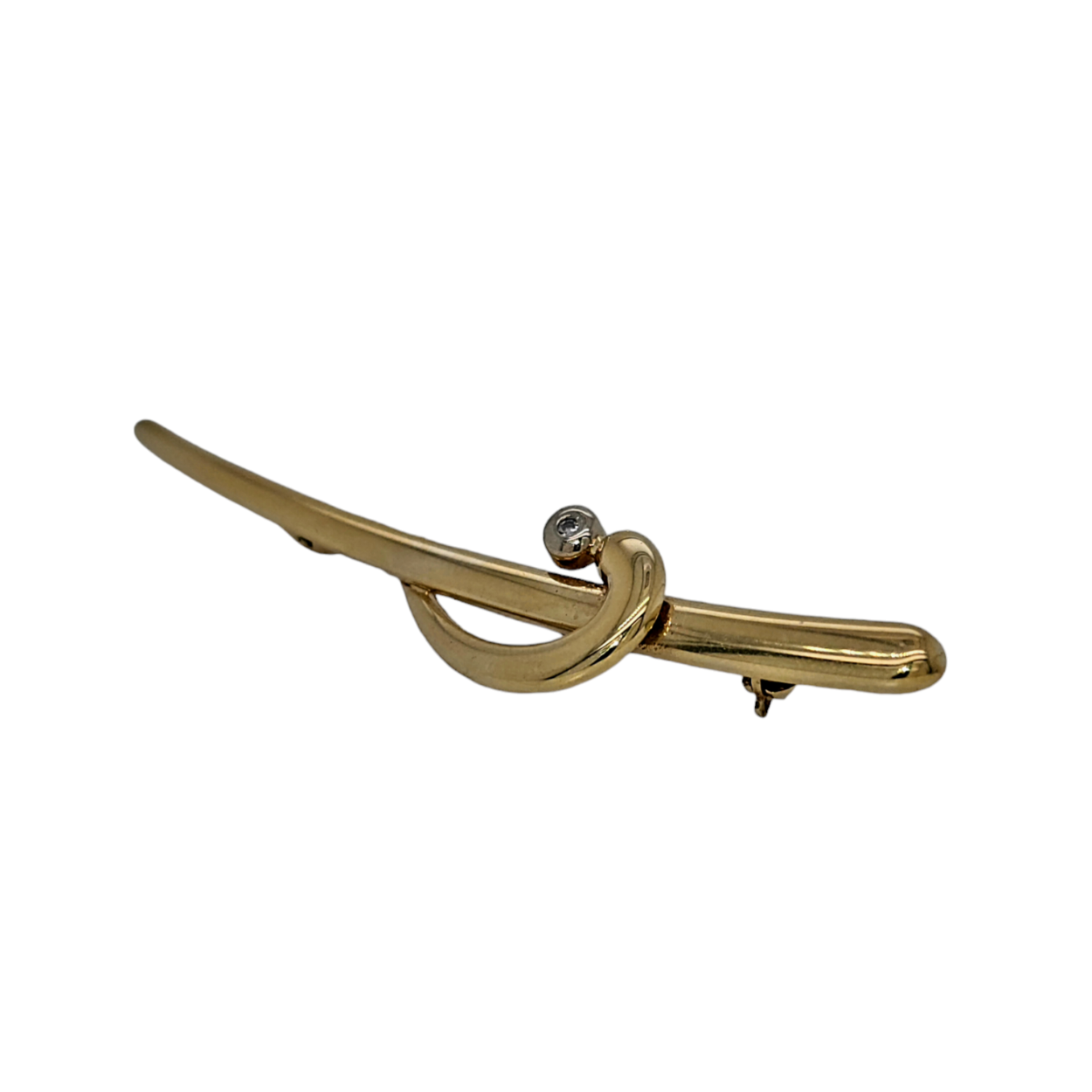 gouden broche met diamant