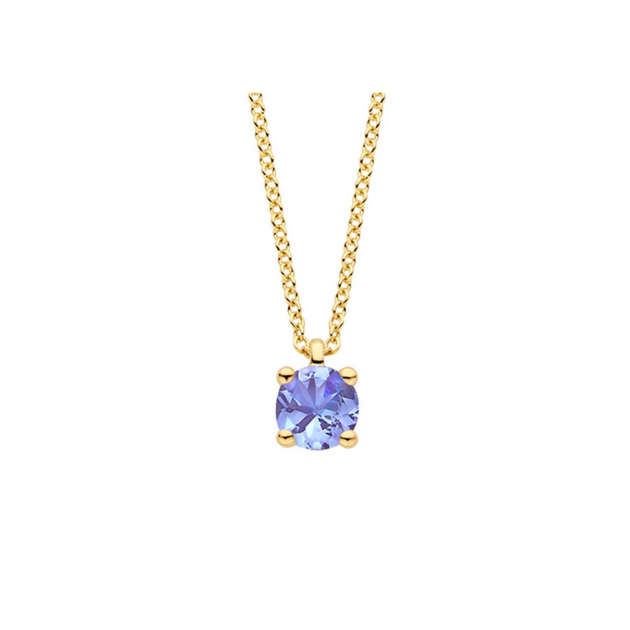 Blush Collier 3200YTZ - Geel Goud (14k) met Tanzaniet