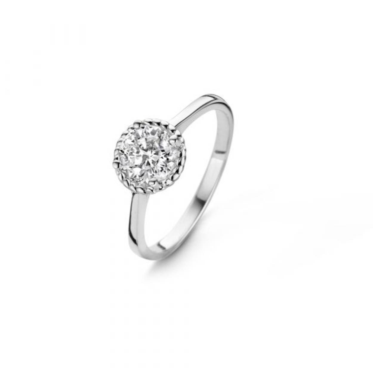 Zilveren ring met zirkonia