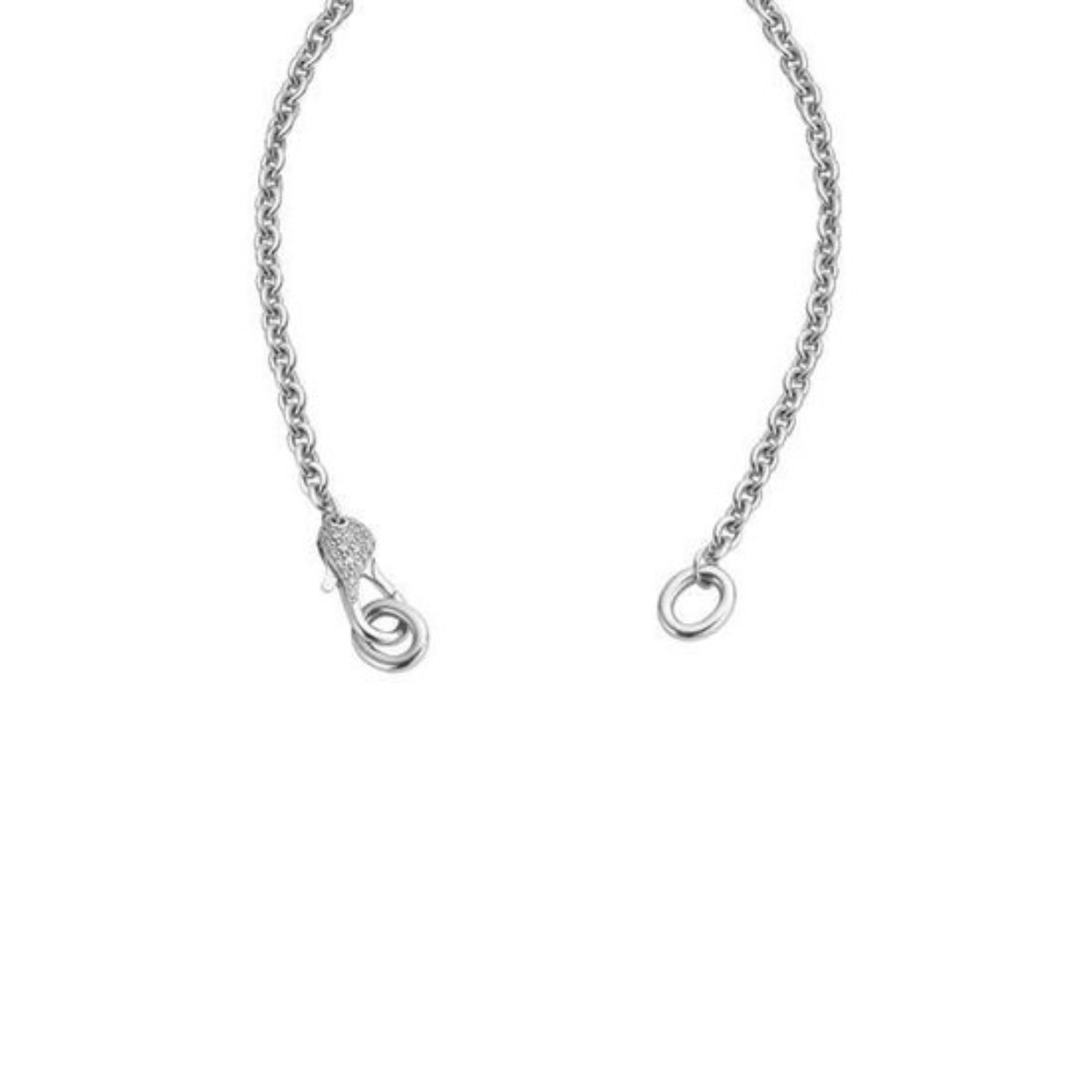 Ti Sento collier 42 cm met groot slot/zirkonia bezet