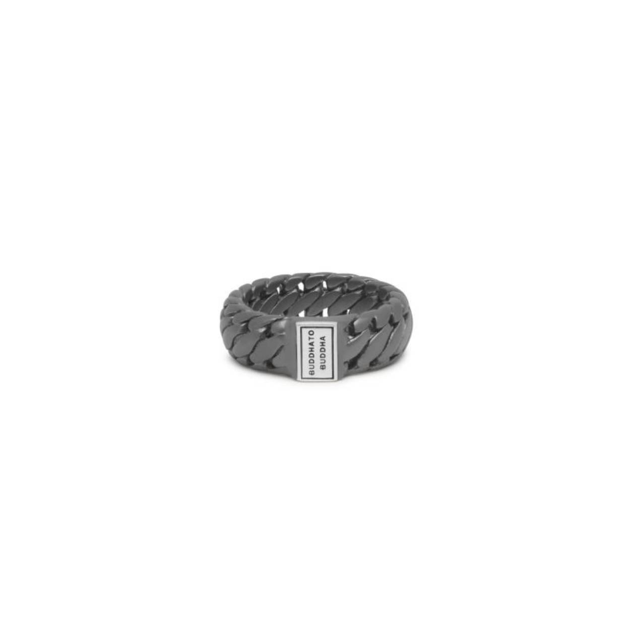 Buddha to Buddha Ben Small Black Rhodium, zilveren ring