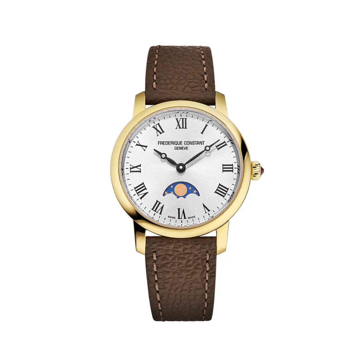 De horloges van Frédérique Constant zijn het resultaat van uitzonderlijk vakmanschap en maken uitsluitend gebruik van de beste materialen en de nieuwste technieken. Ze zijn gemaakt van roestvrij staal, voorzien van convex saffierglas en zijn waterbestendig tot 3 ATM.