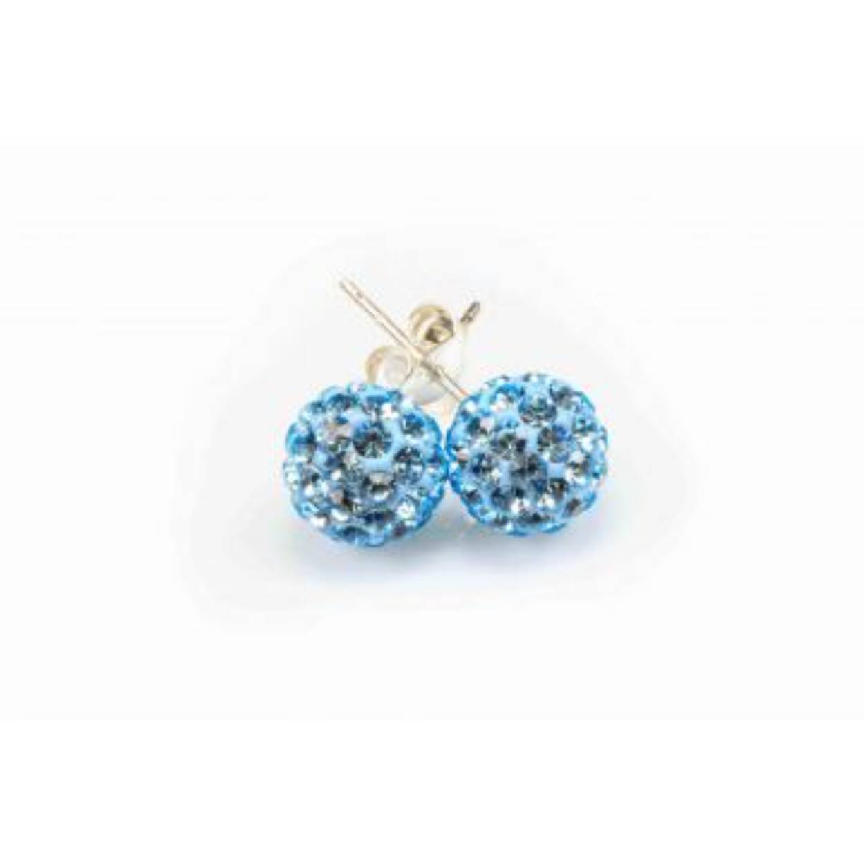 Earrings Crystal Ball Aquamarine