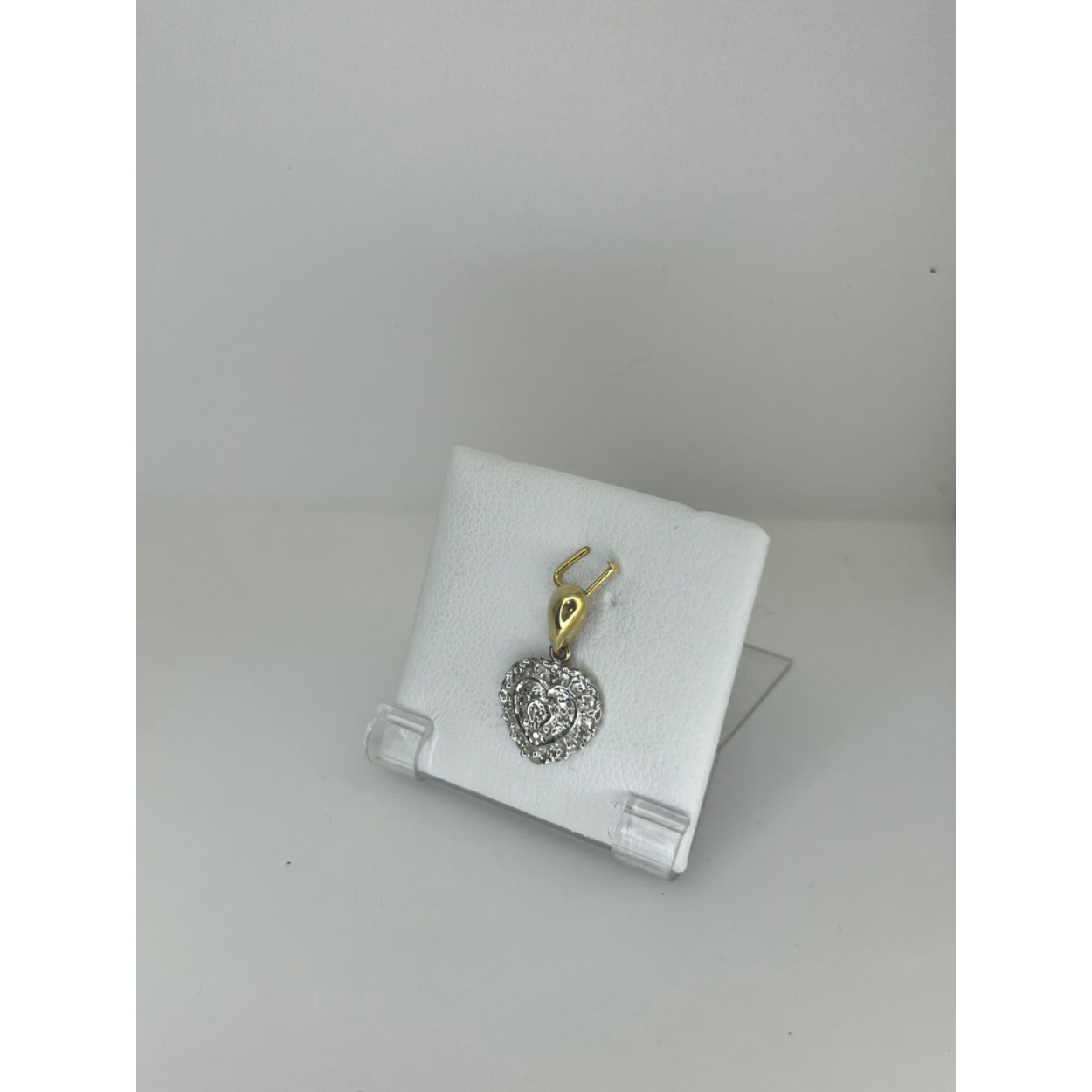 Gouden hanger hart geel met lusoog