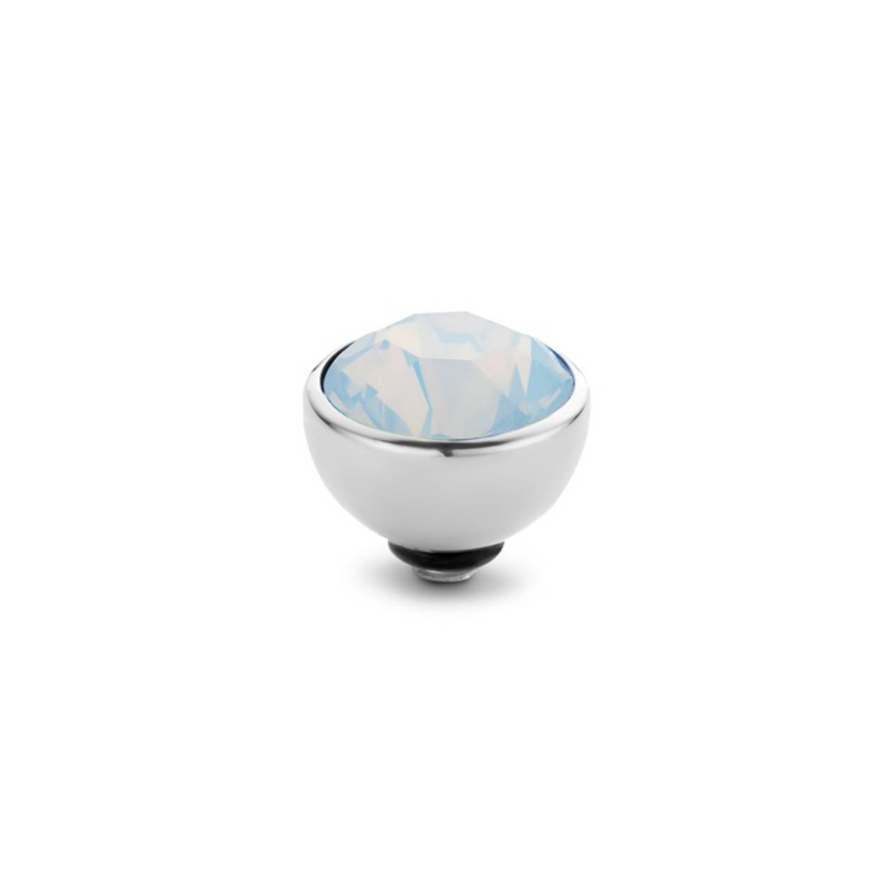 Melano zetting met zilveren onderkant. Bestemt voor de Melano twist collectie. Kleur steen is Moon.