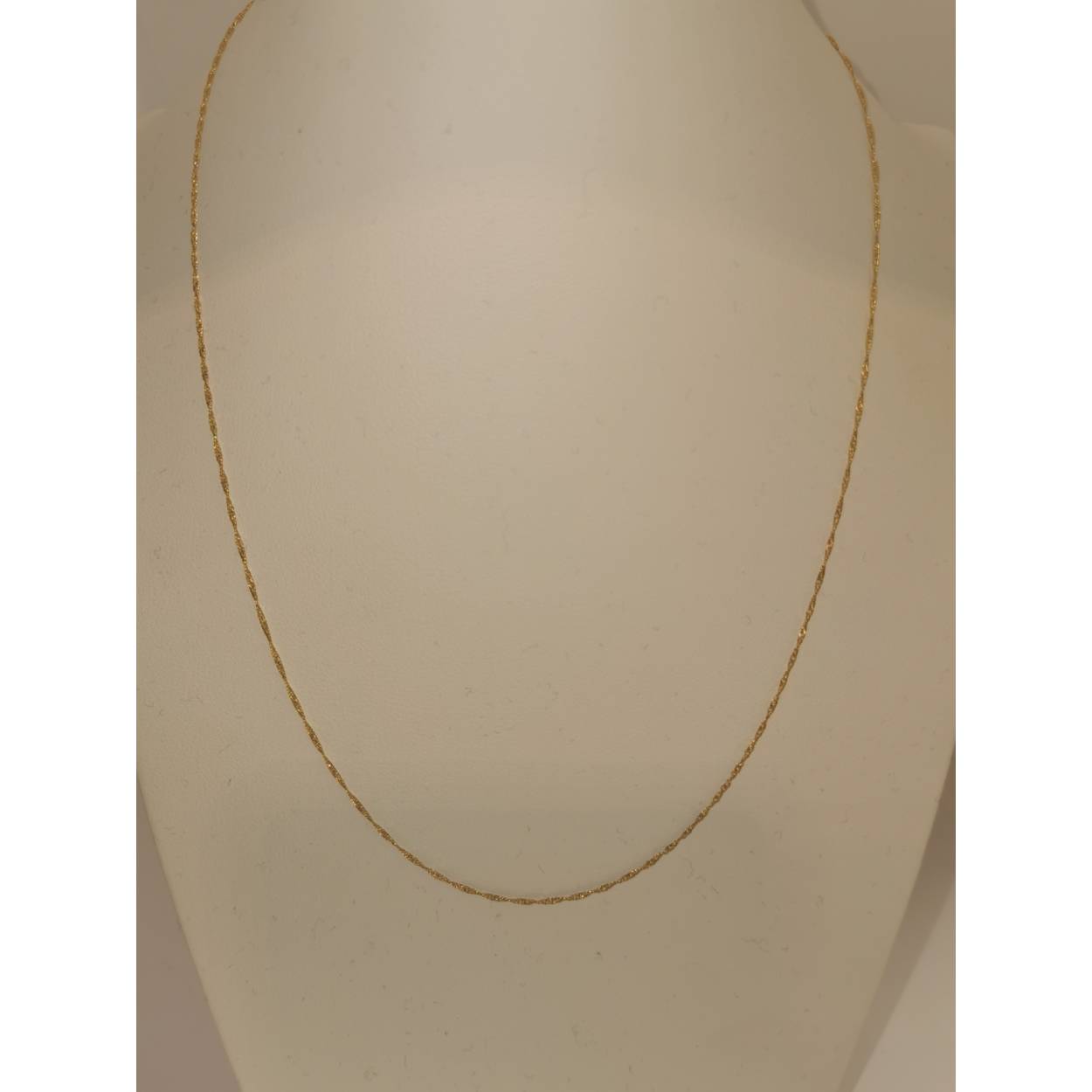14 Karaat geel gouden Singapore schakel collier