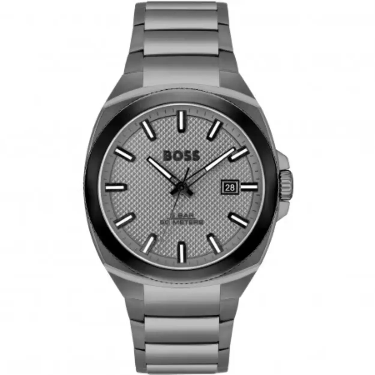 BOSS HB1514137 WALKER Herenhorloge 41mm 
Dit BOSS horloge uit de WALKER serie met artikelnr: HB1514137 heeft een casual look. Zeer geschikt voor de moderne stijlvolle man van nu. Het herenhorloge valt op door zijn grijze stalen vierkante horlogekast met een zwarte ronde bezel en een grijze bewerkte wijzerplaat met datum. Opvallend zijn de wijzers die met lumibrite zijn ingelegd. Aan de kast zit een grijze stalen schakelband met vouwsluiting. De kast van het horloge heeft een doorsnee van 41mm met mineraalglas en is 5ATM. 

HET MERK:
HUGO BOSS is afgestemd op levensstijlen waar het gaat om kwaliteit en precisie. Het wereldwijde fashionlabel is verdeeld in twee merken: BOSS en HUGO. Het merk BOSS biedt geavanceerde, moderne horloges gericht op kwaliteit en design om een onberispelijke look te creëren – of het nu zakelijk, casual of sportief is. De horloge collectie van BOSS is perfect afgestemd op levensstijlen waar het gaat om kwaliteit en precisie. BOSS is op maat gemaakt in een onberispelijke stijl.

Blijf stijlvol bij de tijd. Voor de BOSS-vrouw is stijl het handelsmerk en draait alles om
details. Breng uw look naar een hoger niveau met onze nieuwe en kenmerkende horlogecollectie.

SPECIFICATIES:
- Mineraalglas
- Vierkante kastvorm, Ø 41mm
- Stalen horlogekast
- Grijze wijzerplaat
- Grijze stalen schakelband