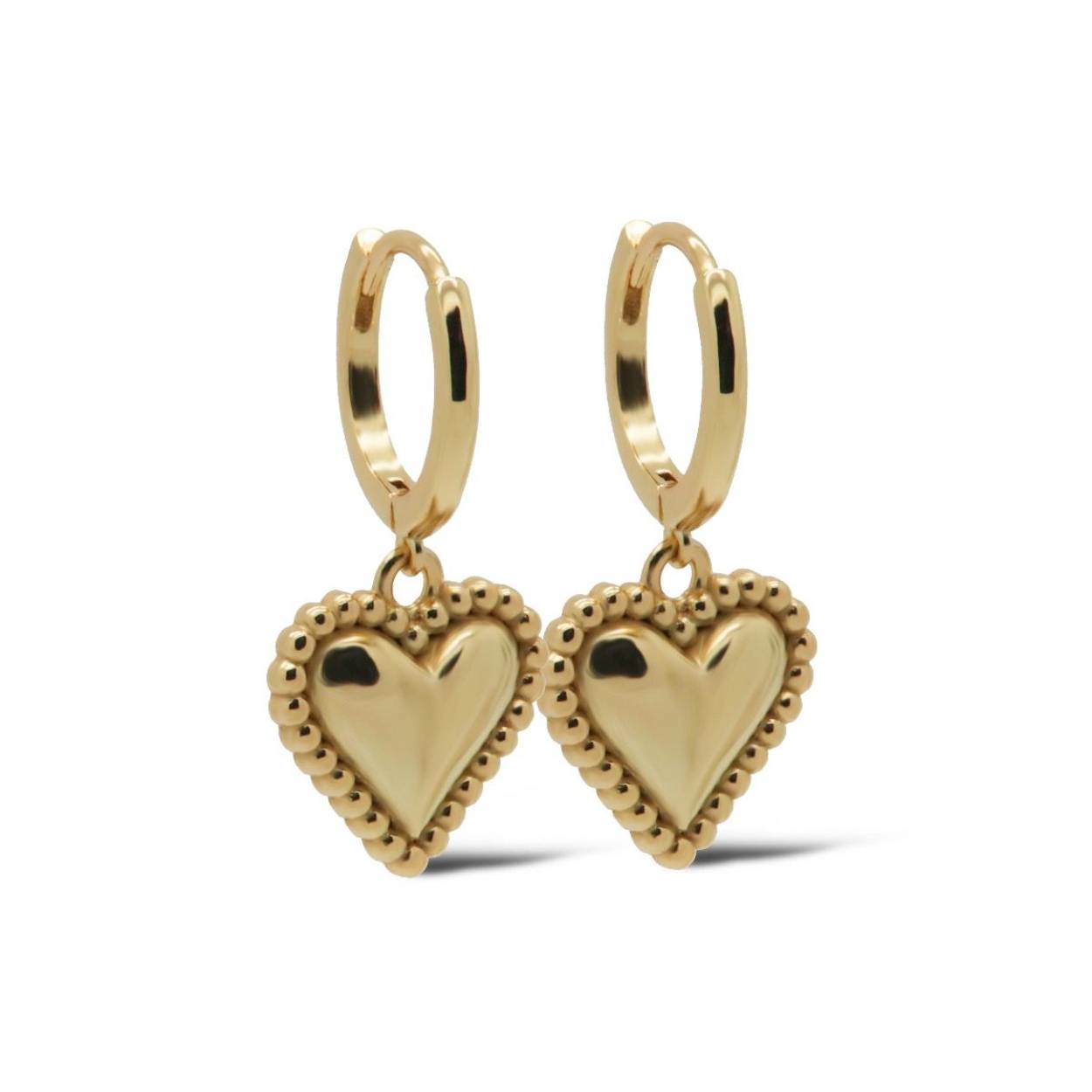 Karma Jewelry Hinged Hoops ZOE Heart Goldplated