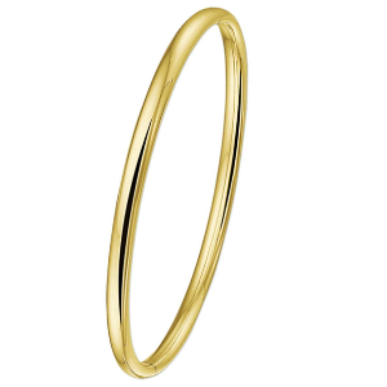 FJORY BANGLE GEELGOUD 6MM ZILV. KERN/18KT MT 60 75-A35XX06