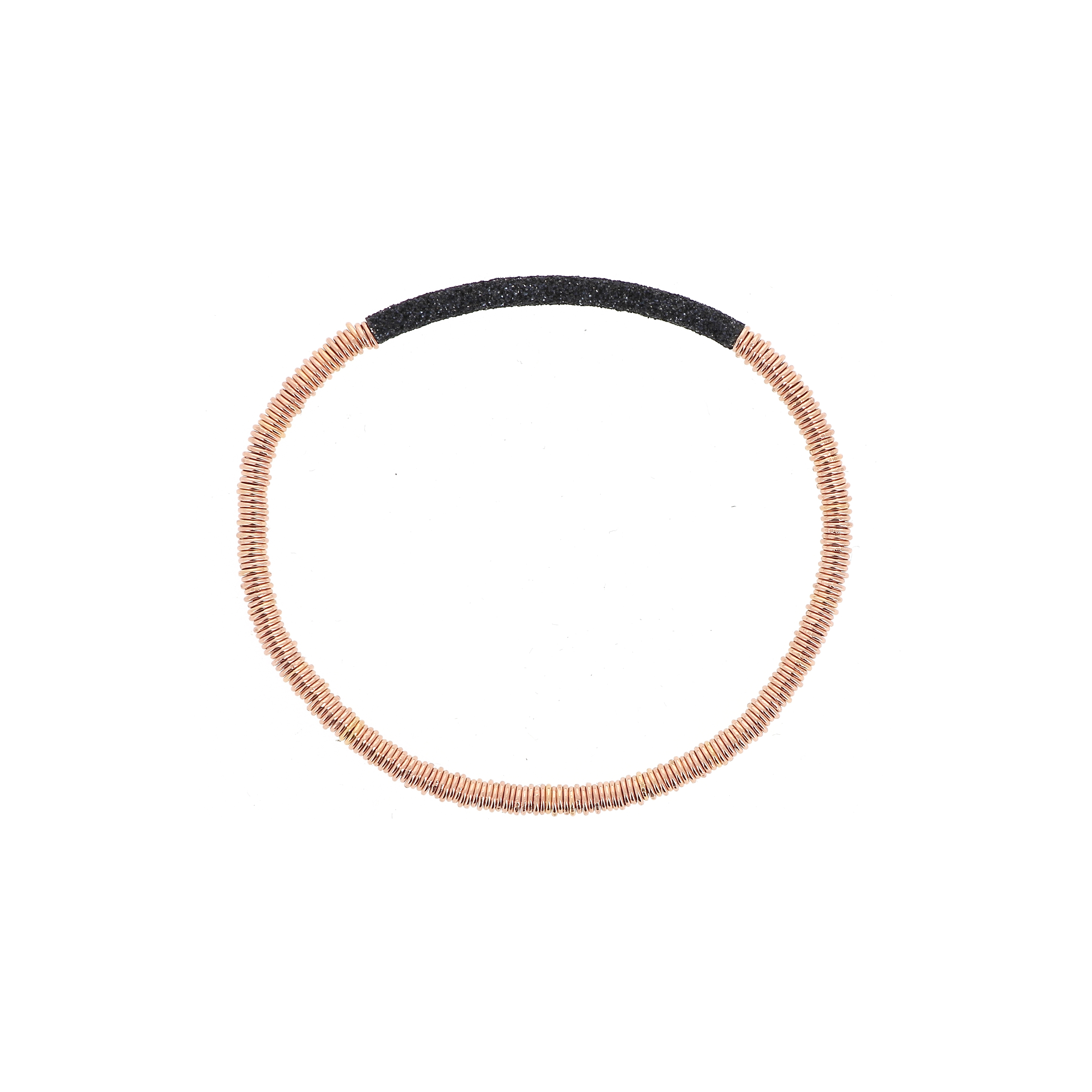 PESAVENTO ARMBAND ZILVER ROSE MET BLACK DUST  WPLVB923 