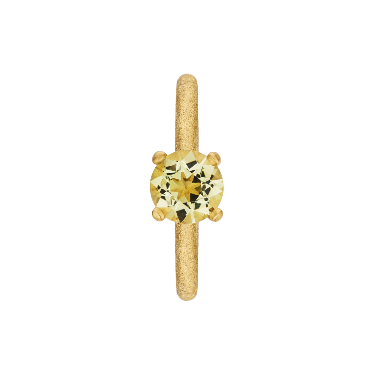 Prachtige ring uit de 'engagement collectie' van Atelier P 
Mix & match je verlovingsring met de 'wedding' collectie en je krijgt een prachtig geheel! 
Deze geel gouden ring (18 kt) genaamd 'Kate' bevat een centrale gele beryl edelsteen
