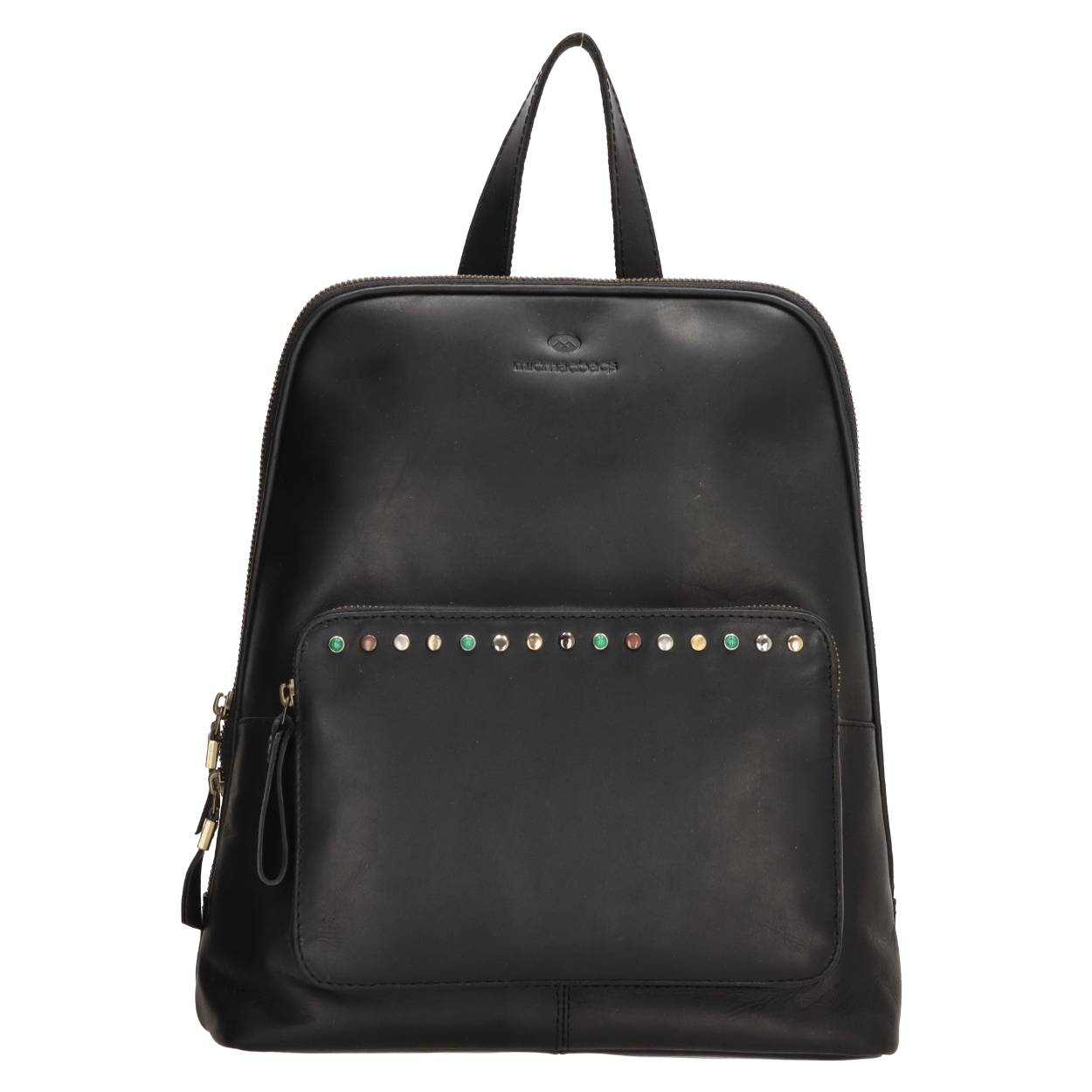 Say hello to your new bag! Hoe tof is deze rugzak uit de Masterpiece collectie van Micmacbags! De tas heeft een voor-, hoofd- en achtervak, alle drie met ritssluiting. In het hoofdvak bevinden zich nog twee ritsvakken, zo kun je al je spullen een geordende plek geven. Daarnaast bevinden zich in het hoofdvak een twee pennenlussen en twee insteekvakjes. Je draagt 'm gemakkelijk op je rug aan de verstelbare schouderbanden. Zie jij jezelf al lopen met deze leukerd op je rug? 

De Masterpiece collectie van Micmacbags is geïnspireerd op het kunstwerk 'Bloemen en een horloge van de stillevenschilder Abraham Mignon. Met de Masterpiece collectie wordt een stukje kunst aan jou doorgegeven! De tassen en portemonnees zijn gemaakt van onze cow pull up, een sterke leersoort die alleen maar mooier wordt door het te gebruiken.

De eigenschappen van deze rugzak zijn: 

Voorvak met ritssluiting
Hoofdvak met ritssluiting
Achtervak met ritssluiting
Twee ritsvakken in het hoofdvak 
Verstelbare schouderbanden 
Enkel handvat