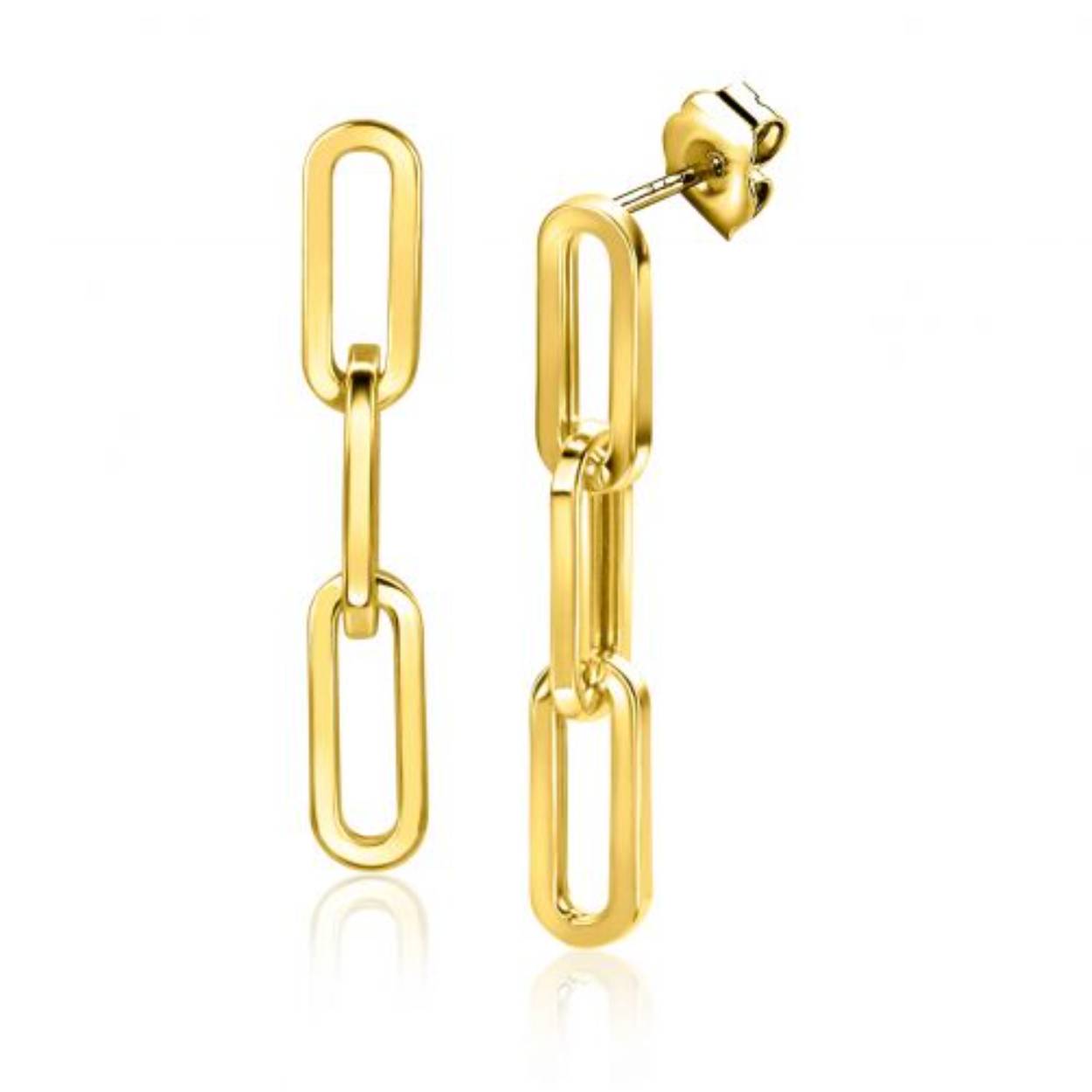 Prachtige 14 karaat gouden oorsieraden van Zinzi. 