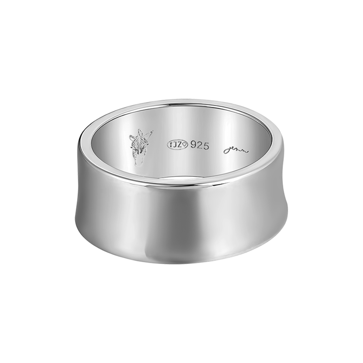 Hippo BRZ-1450-08-18. Zilveren basisring hippo 8mm. 