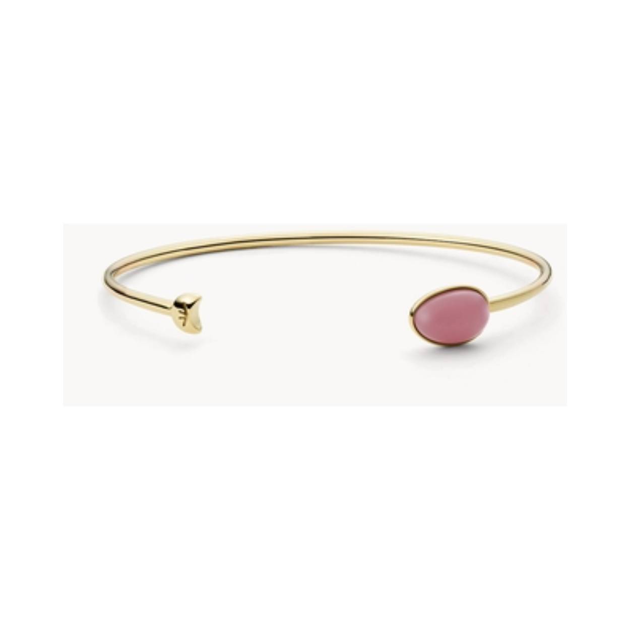 Armband Bangle Georgia staal-glas goudkleurig-paars 61 mm. Trendy armband uit de Fossil collectie. De armband is vervaardigd uit zilver.