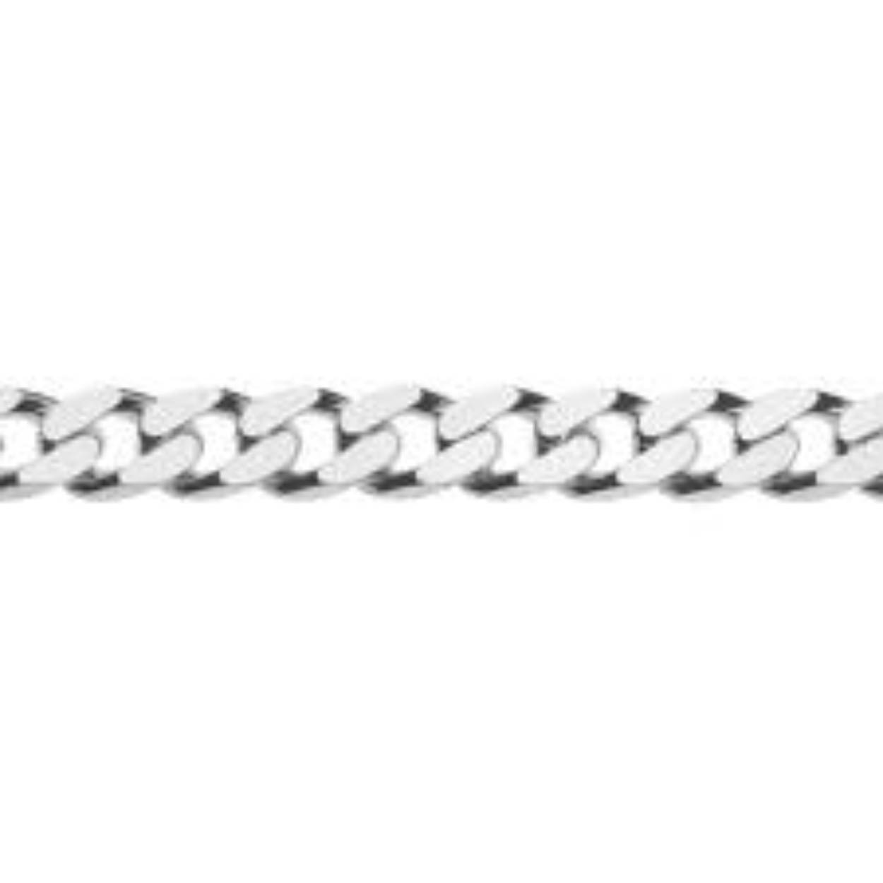 Zilveren massieve gourmette schakel armband