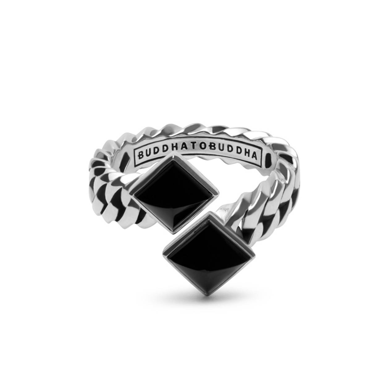 Buddha to buddha zilveren Ring Chain Piramid B 742BL-18