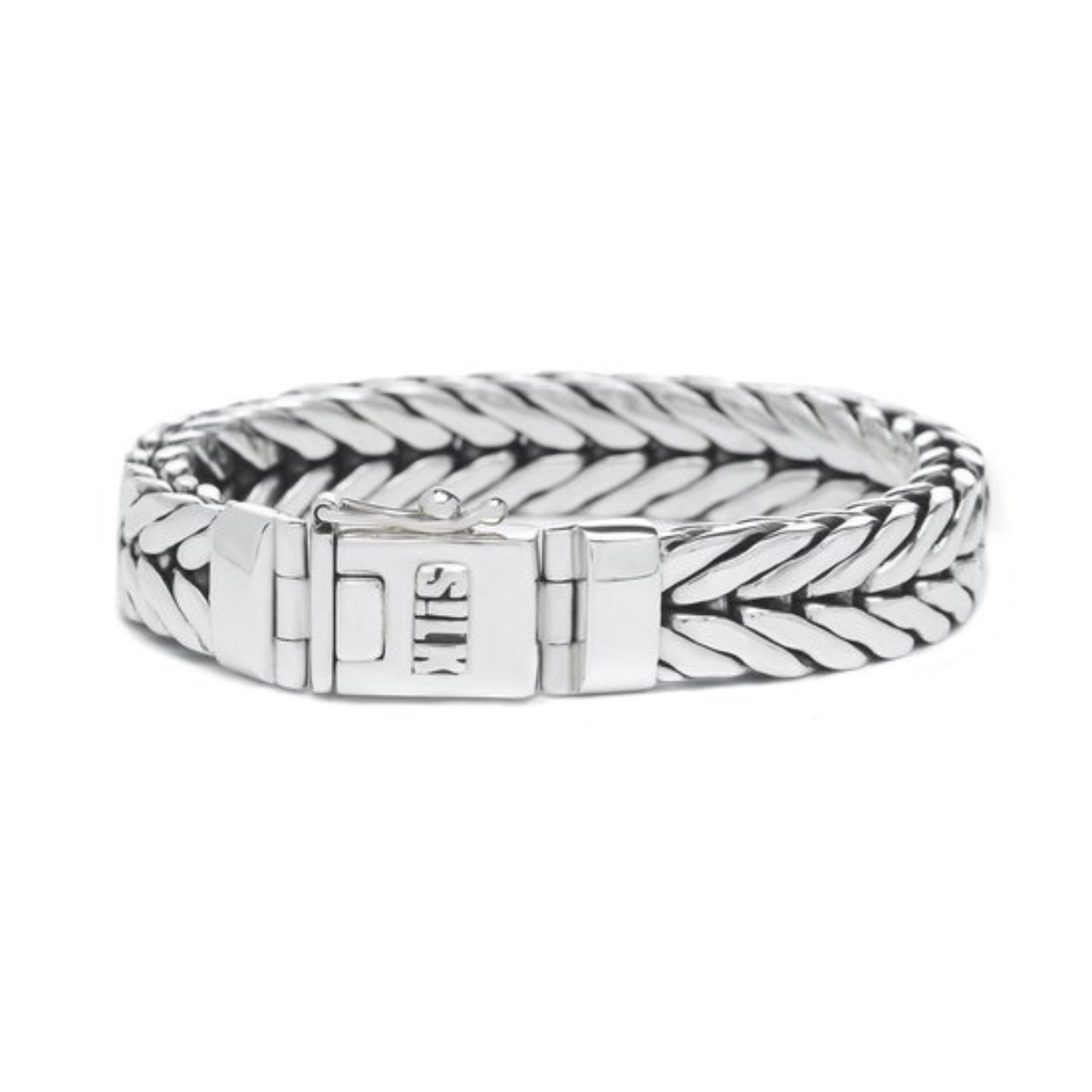 SILK Jewellery - Zilveren Armband - Chevron - 374.21 - Maat 21