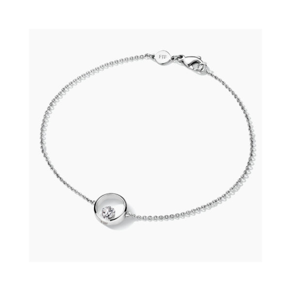 Zilveren armband rond met Swarovski