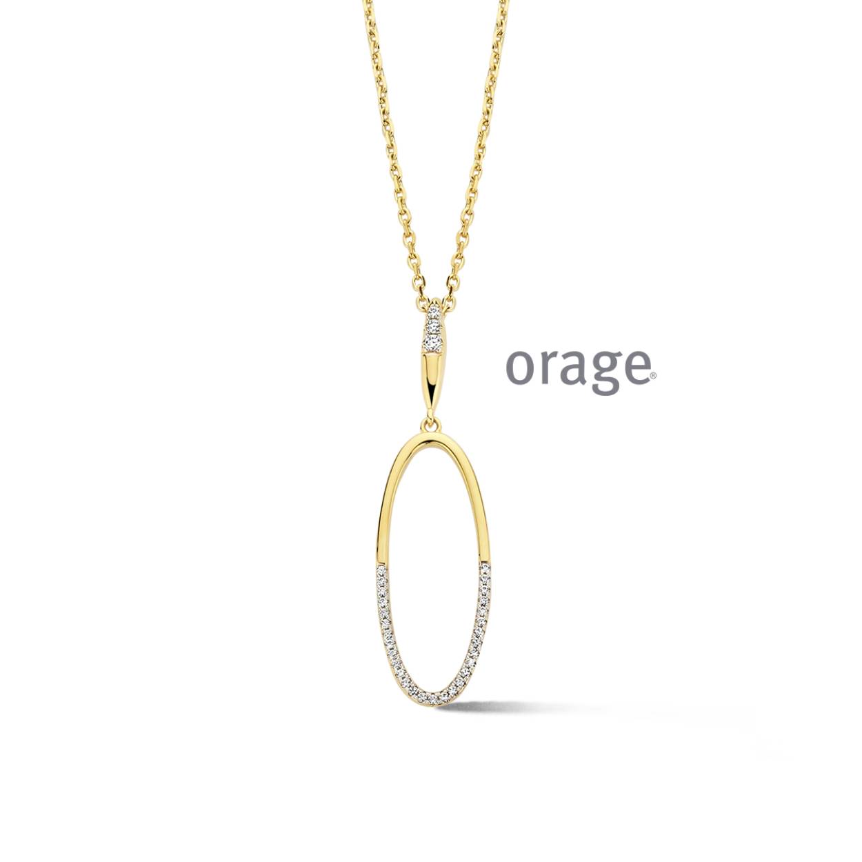 Orage collier verguld geel