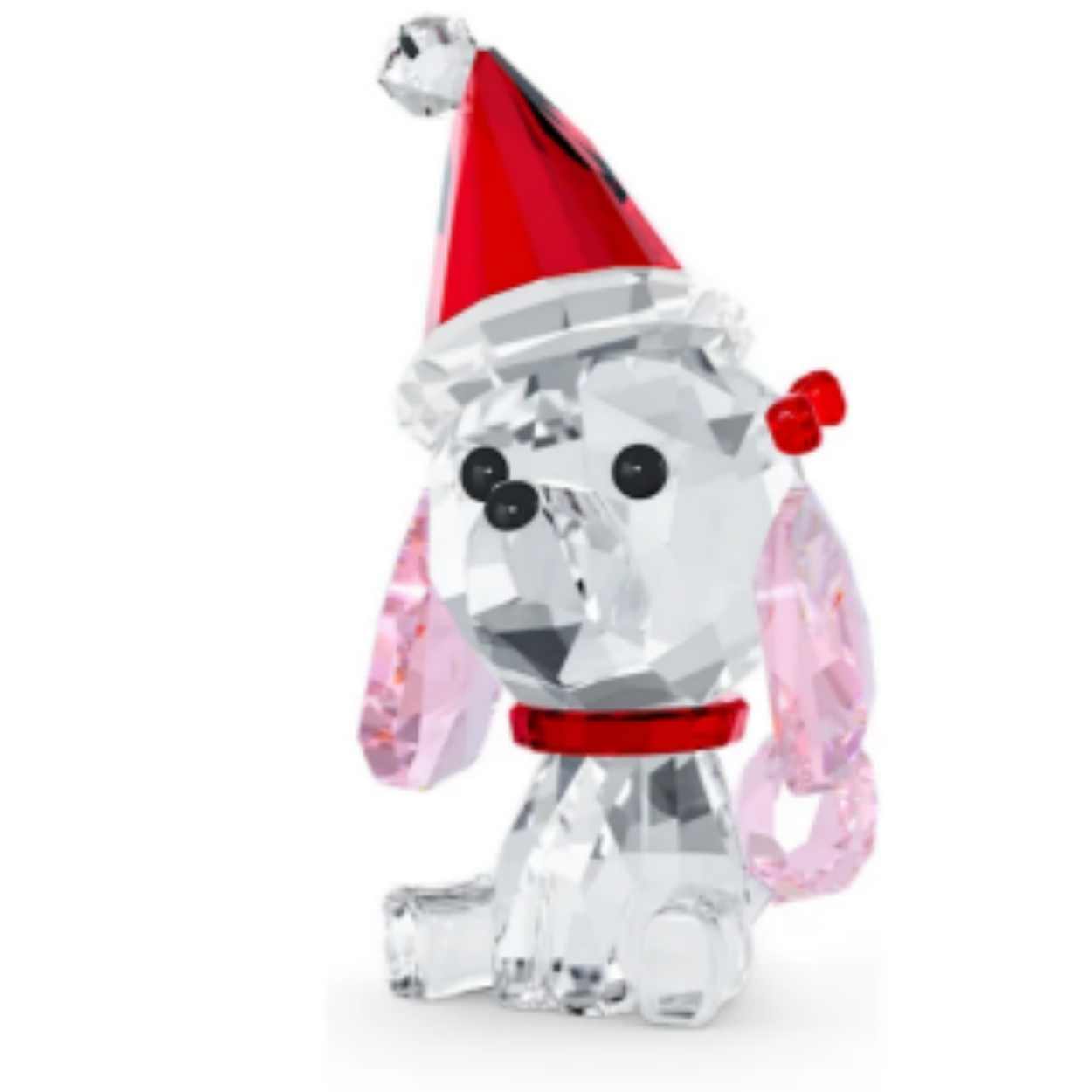 Maak de feestdagen speciaal met deze trouwe, schattige poedel die een muts draagt. De 386 vakkundig geslepen facetten zorgen voor een speelse schittering, ter ere van het gezelligste seizoen van het jaar, en roepen jeugdherinneringen op. Combineer met de andere verkrijgbare hondfiguurtjes en stel uw eigen roedel samen of geef het cadeau. Decoratieobject. Geen speelgoed. Niet geschikt voor kinderen jonger dan 15 jaar.
Artikelnr.: 5625854
Collectie:  Holiday Cheers
Formaat: 5.3 x 3.8 x 2.8 cm
Ontwerper:  Stefanie Nederegger
Materiaal:  Kristallen
Kleur:  Meerkleurig