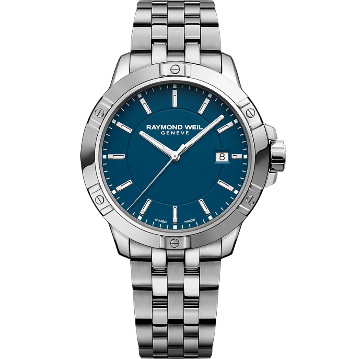 - deze speciale Aanbieding is geldig zolang de voorraad strekt -

Een prachtig Raymond Weil horloge met een bijzondere kleur wijzerplaat. 300M waterdicht met Saffierglas 