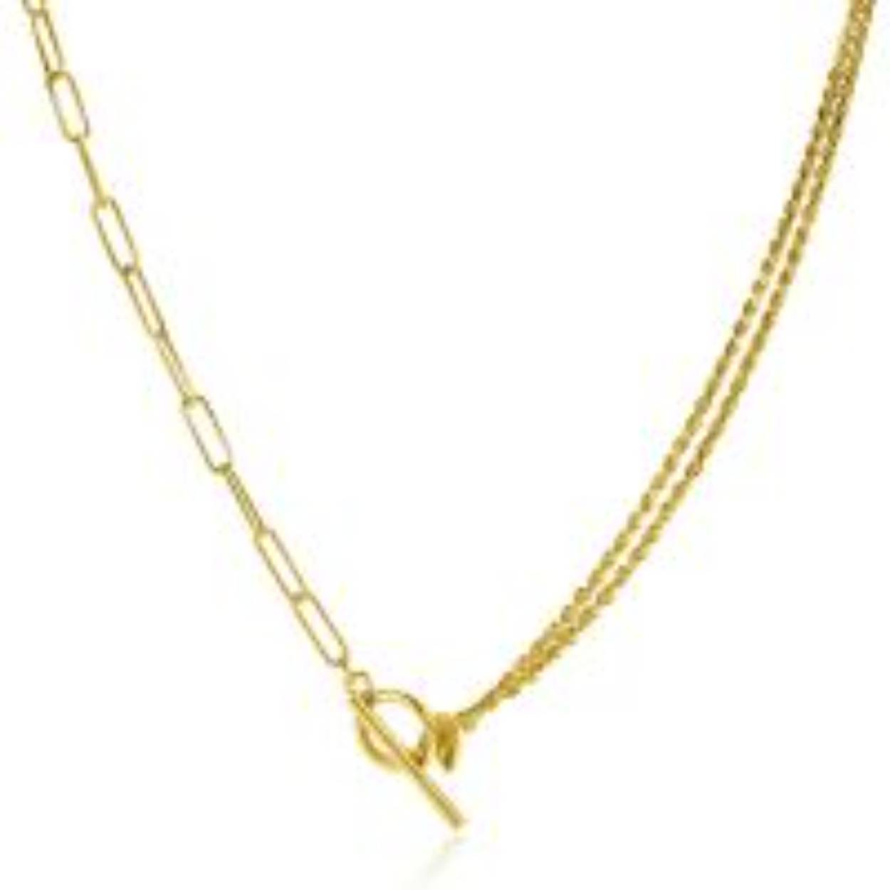 ZINZI gold plated zilveren multi-look kettingZIC2380