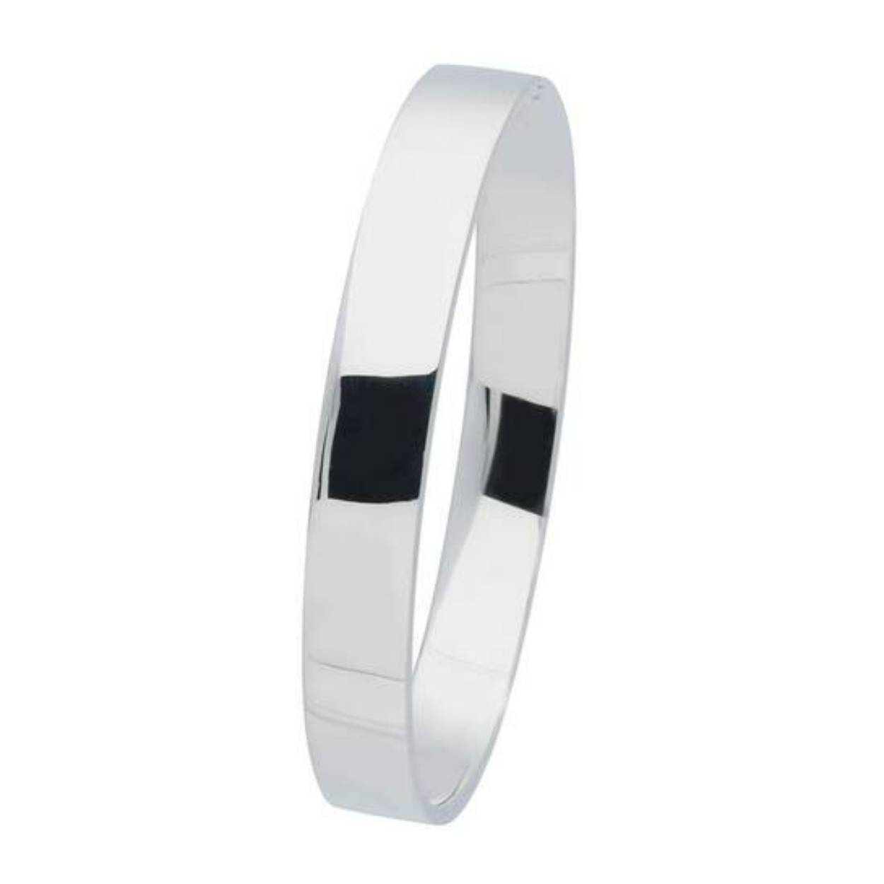 Zilveren bangle 10mm massief. 64 mm. 