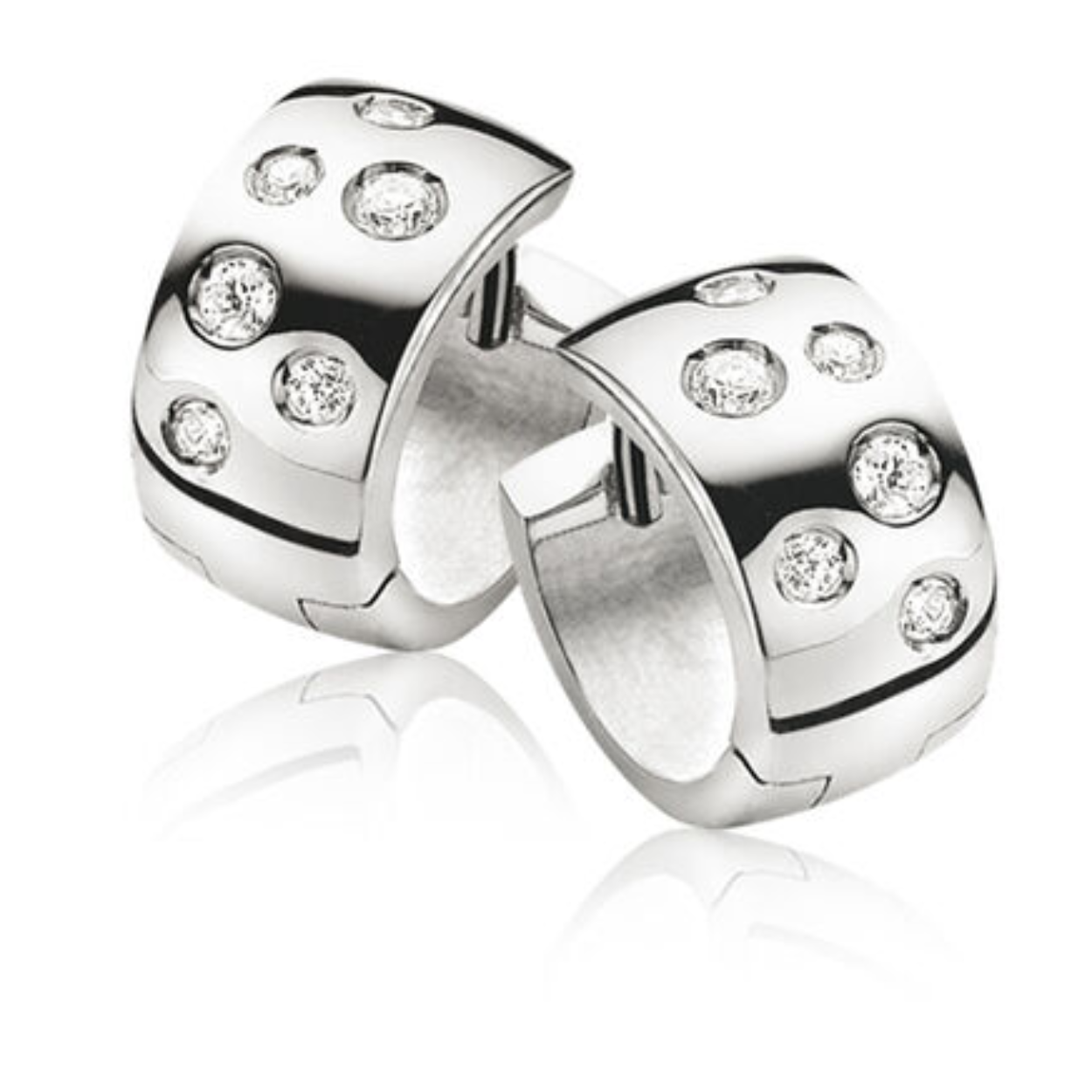 Zinzi zilveren klapoorring zirkonia ZIO575L