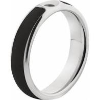 Zilverkleurige Melano twisted ring zwart