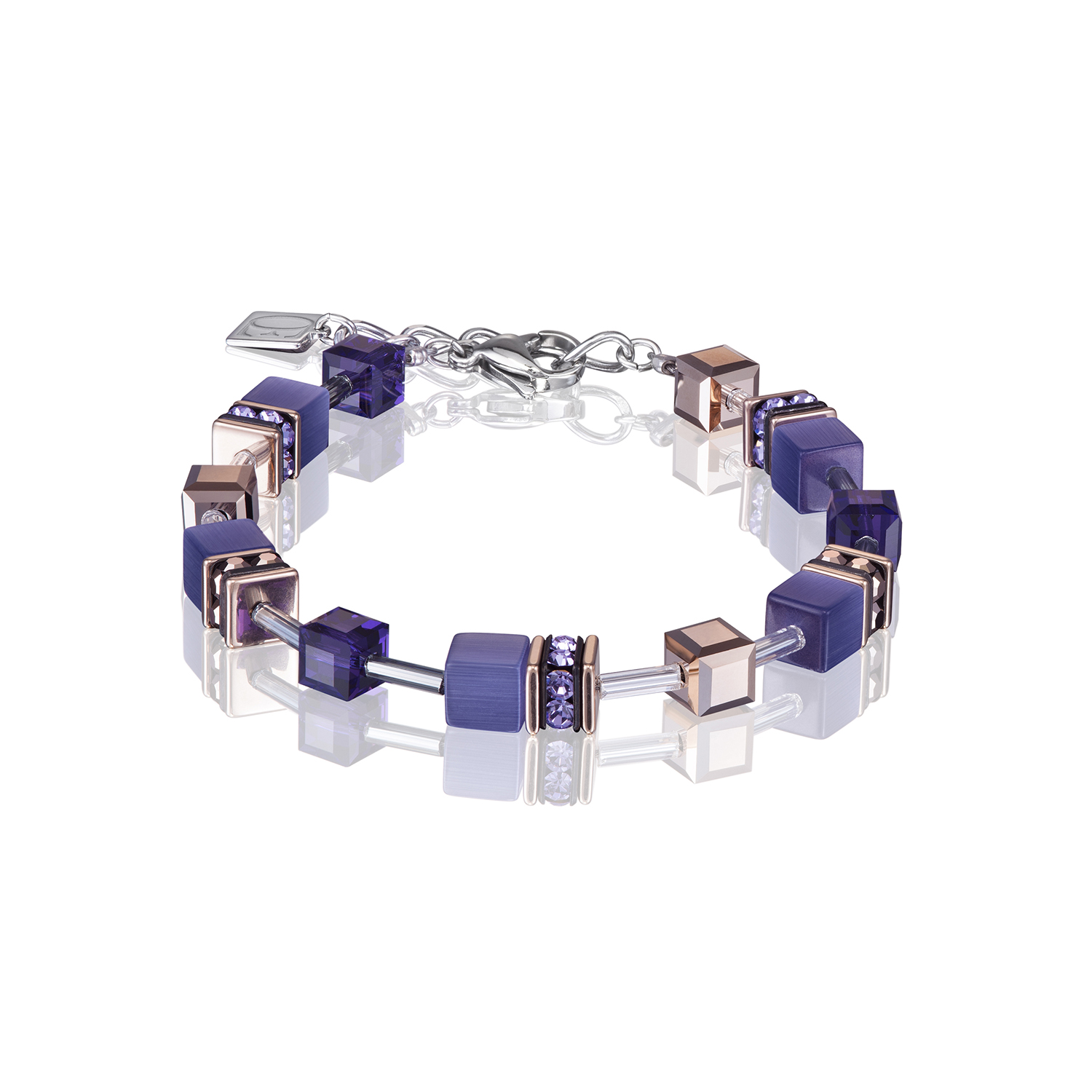 Coeur de Lion armband donker paars 4016-30-0800