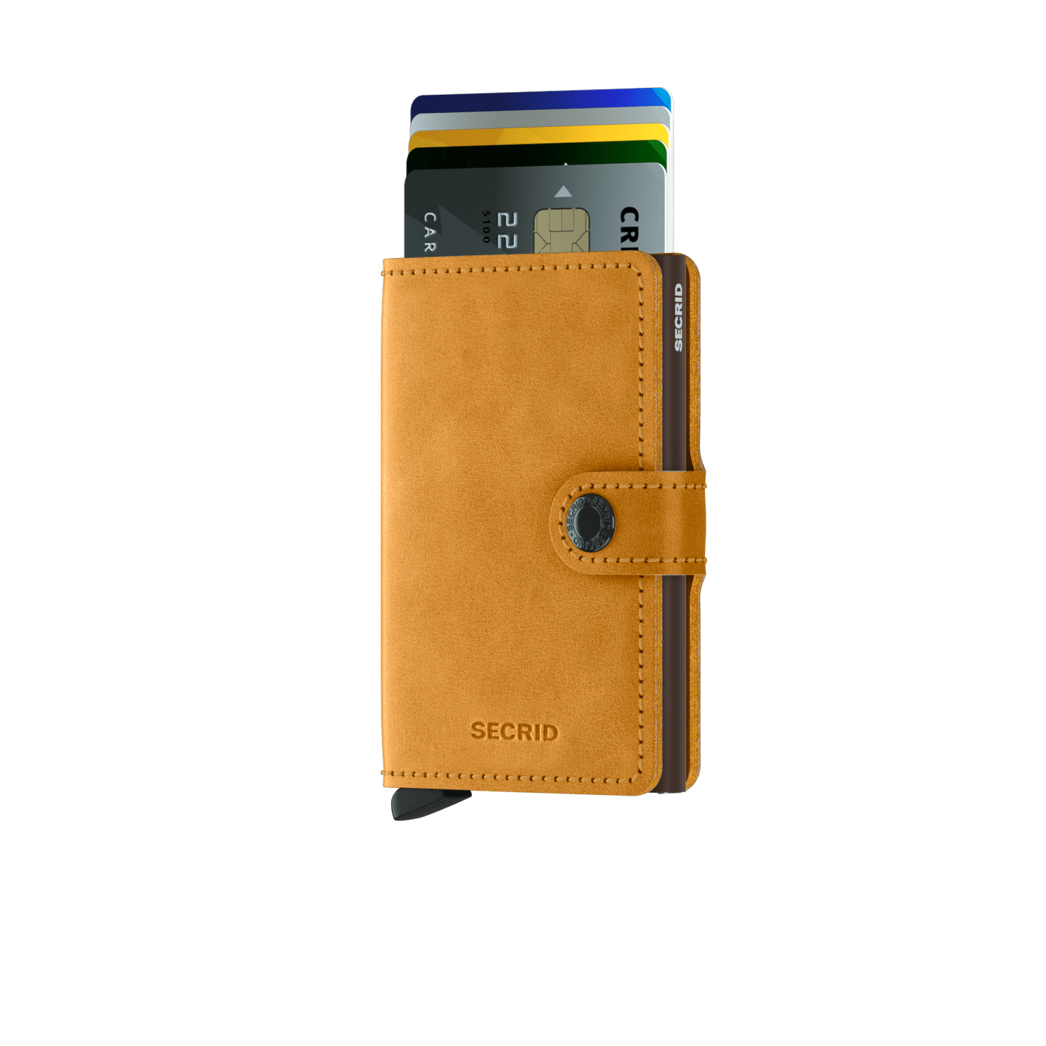 Miniwallet Vintage Ochre is gecorrigeerd leer, gemaakt in Nederland van Europese runderhuiden. Bezoek onze leerpagina voor meer informatie over leereigenschappen, ons productieproces en verzorgingsinstructies.

Draagt
4 verdikte of 6 platte kaarten
4 extra kaarten
Bankbiljetten
Visitekaartjes
Bonnetjes
Afmetingen en gewicht
65 x 102 x 21 mm
72 g